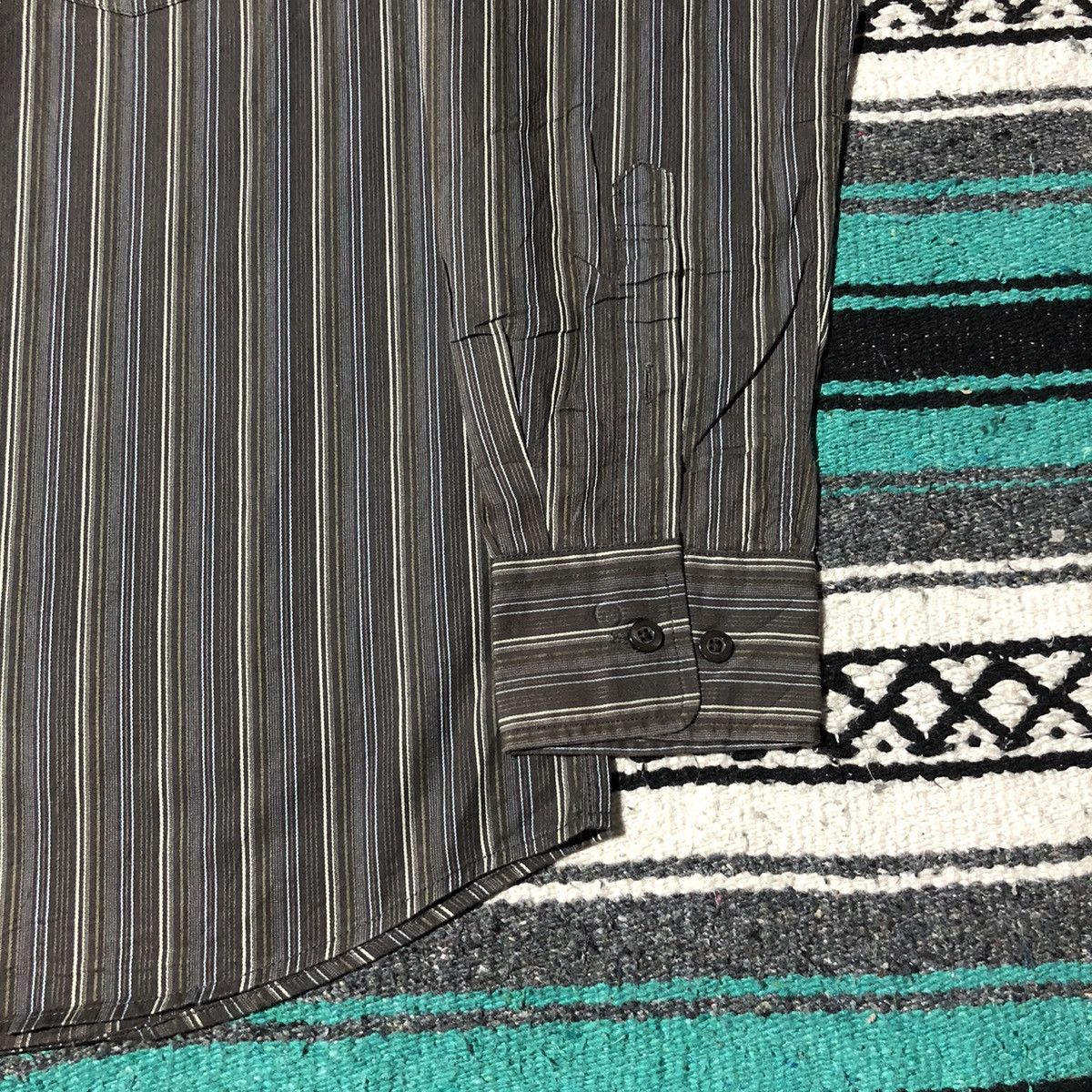 Kansai Yamamoto × Vintage Kansai Stripped Button Up Shirt Size US L / EU 52-54 / 3 - 7 Thumbnail