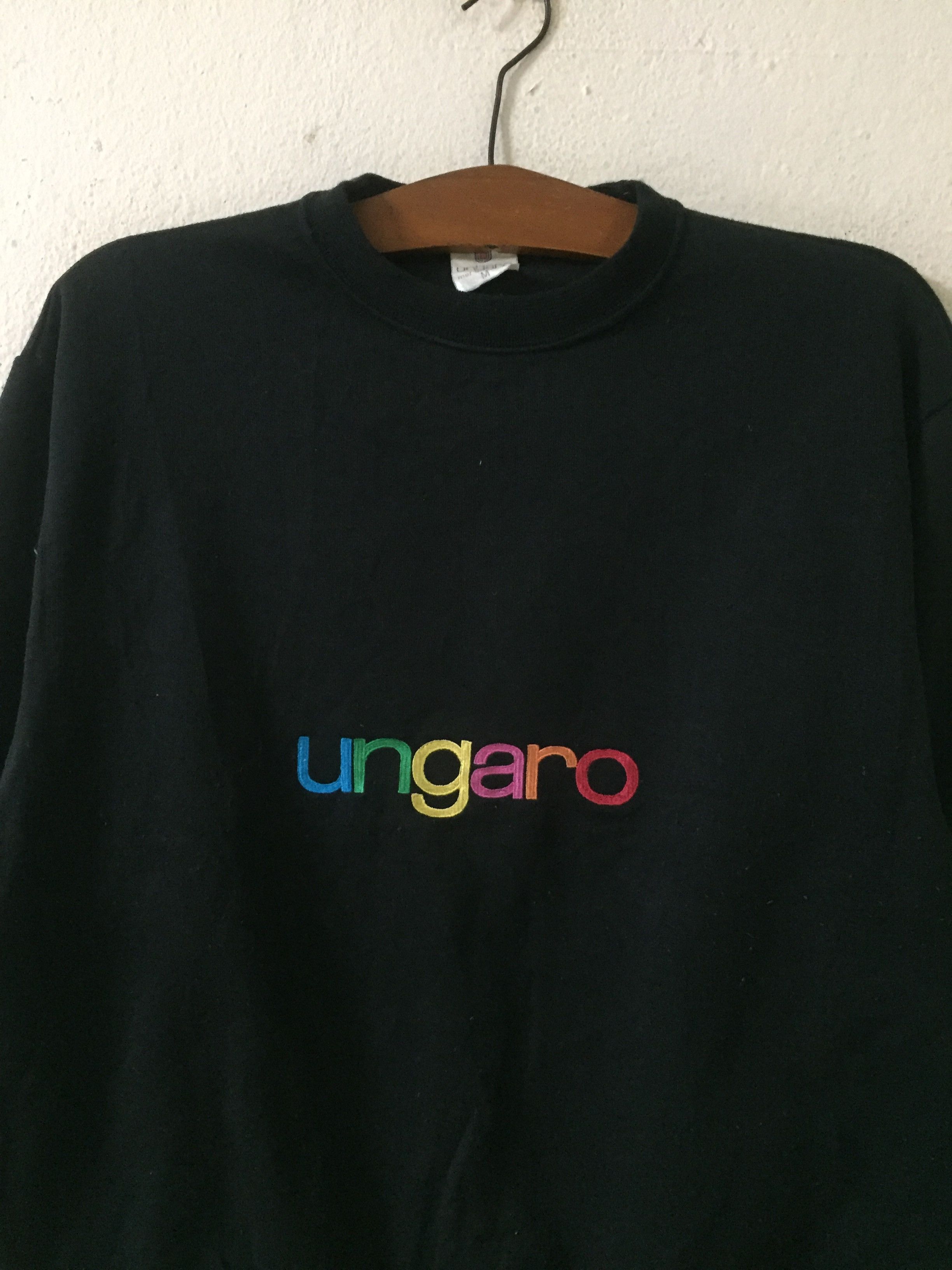 Emanuel Ungaro Ungaro Paris Spellout Sweatshirt Made In Italy Size US M / EU 48-50 / 2 - 4 Thumbnail