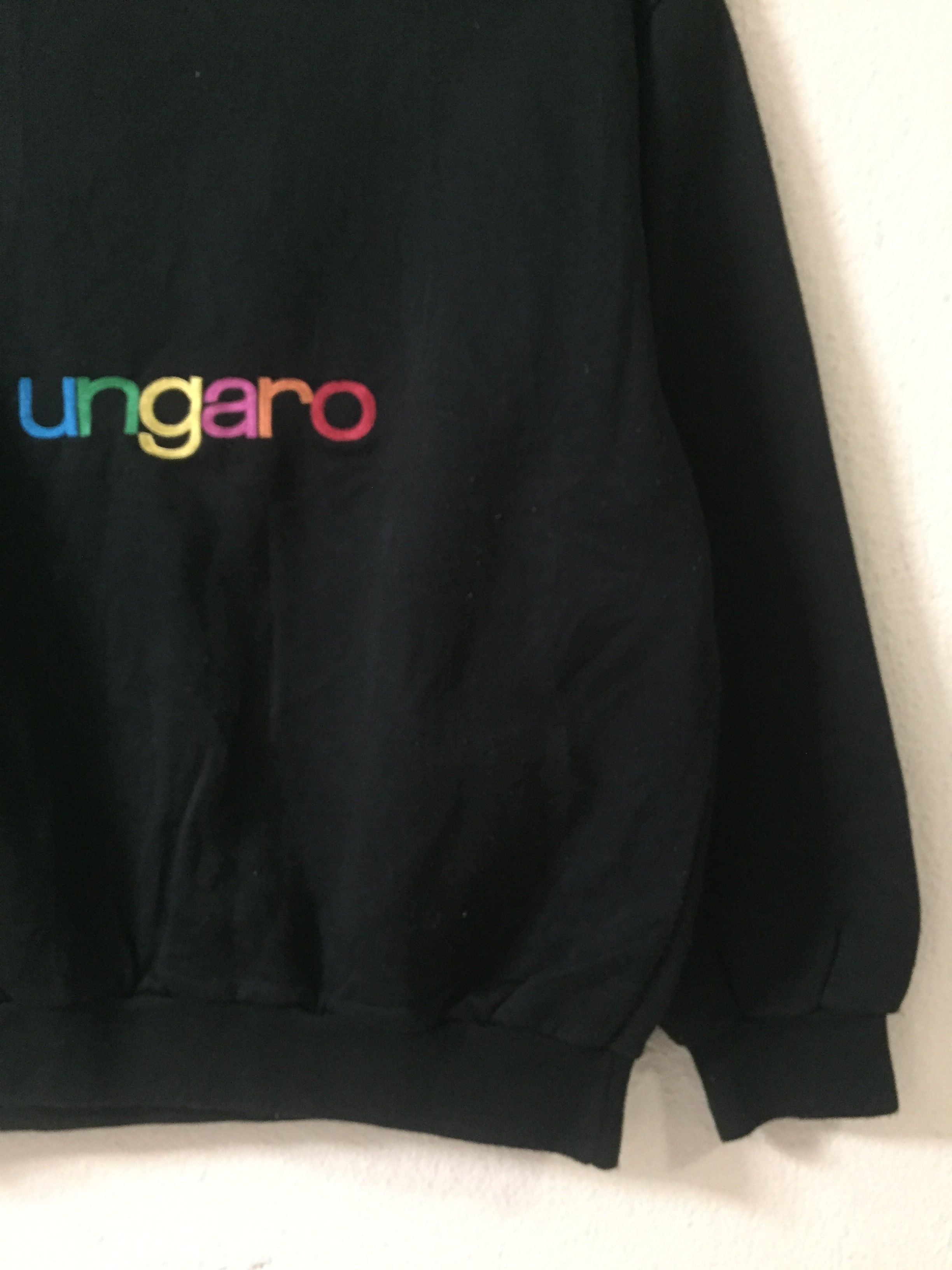 Emanuel Ungaro Ungaro Paris Spellout Sweatshirt Made In Italy Size US M / EU 48-50 / 2 - 2 Thumbnail