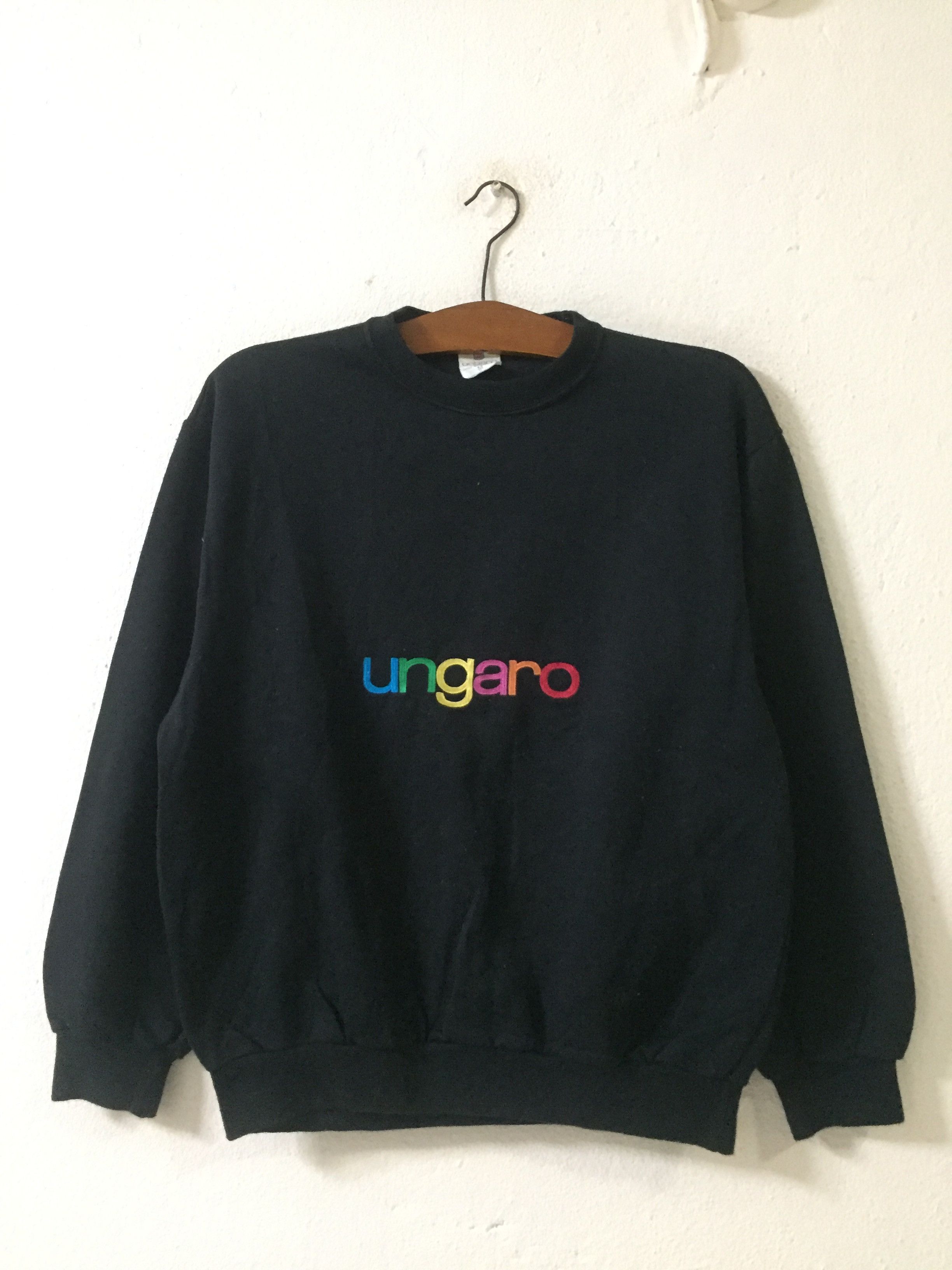 Emanuel Ungaro Ungaro Paris Spellout Sweatshirt Made In Italy Size US M / EU 48-50 / 2 - 1 Thumbnail