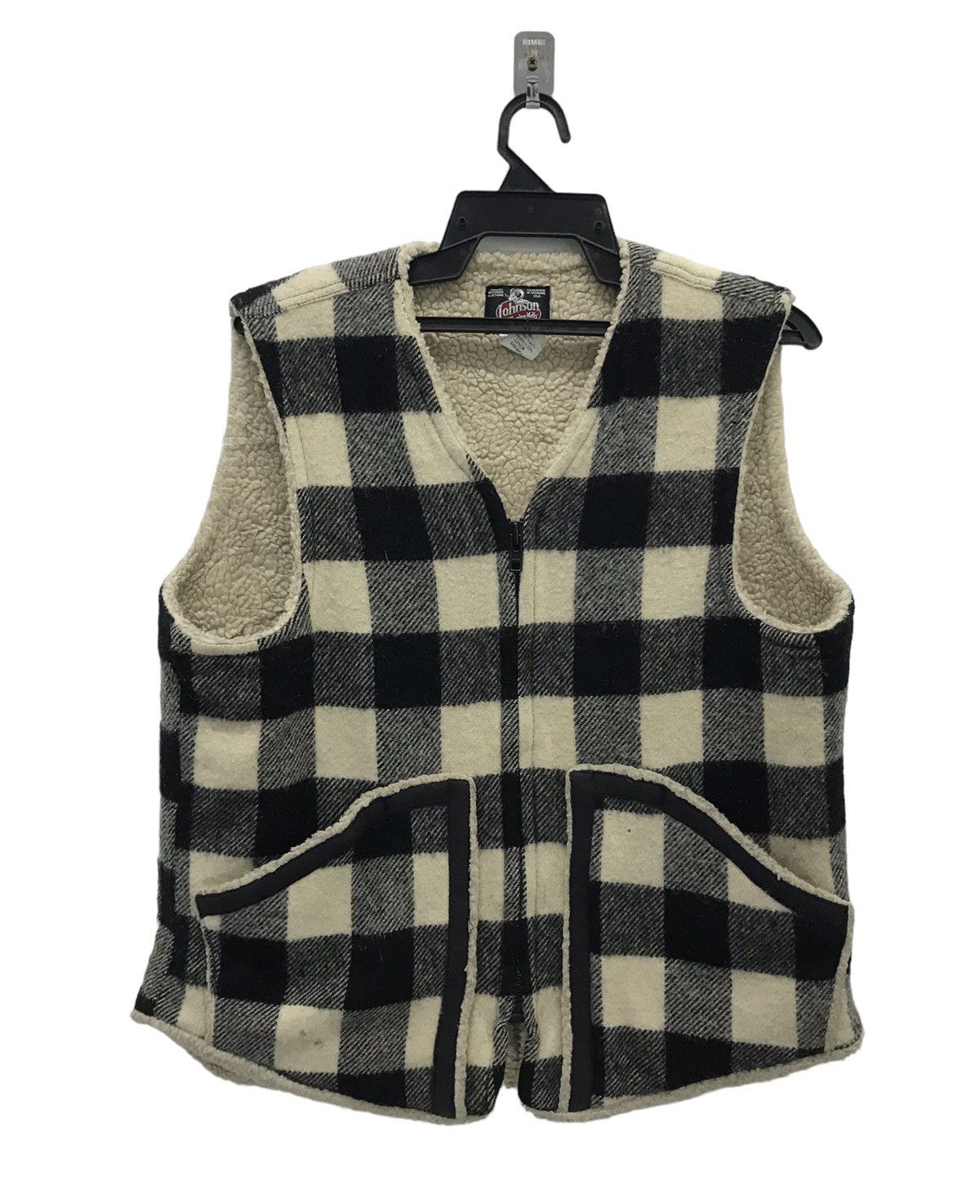 Wool Jacket Men's Buffalo Plaid Vest JOHNSON WOOLEN MILLS