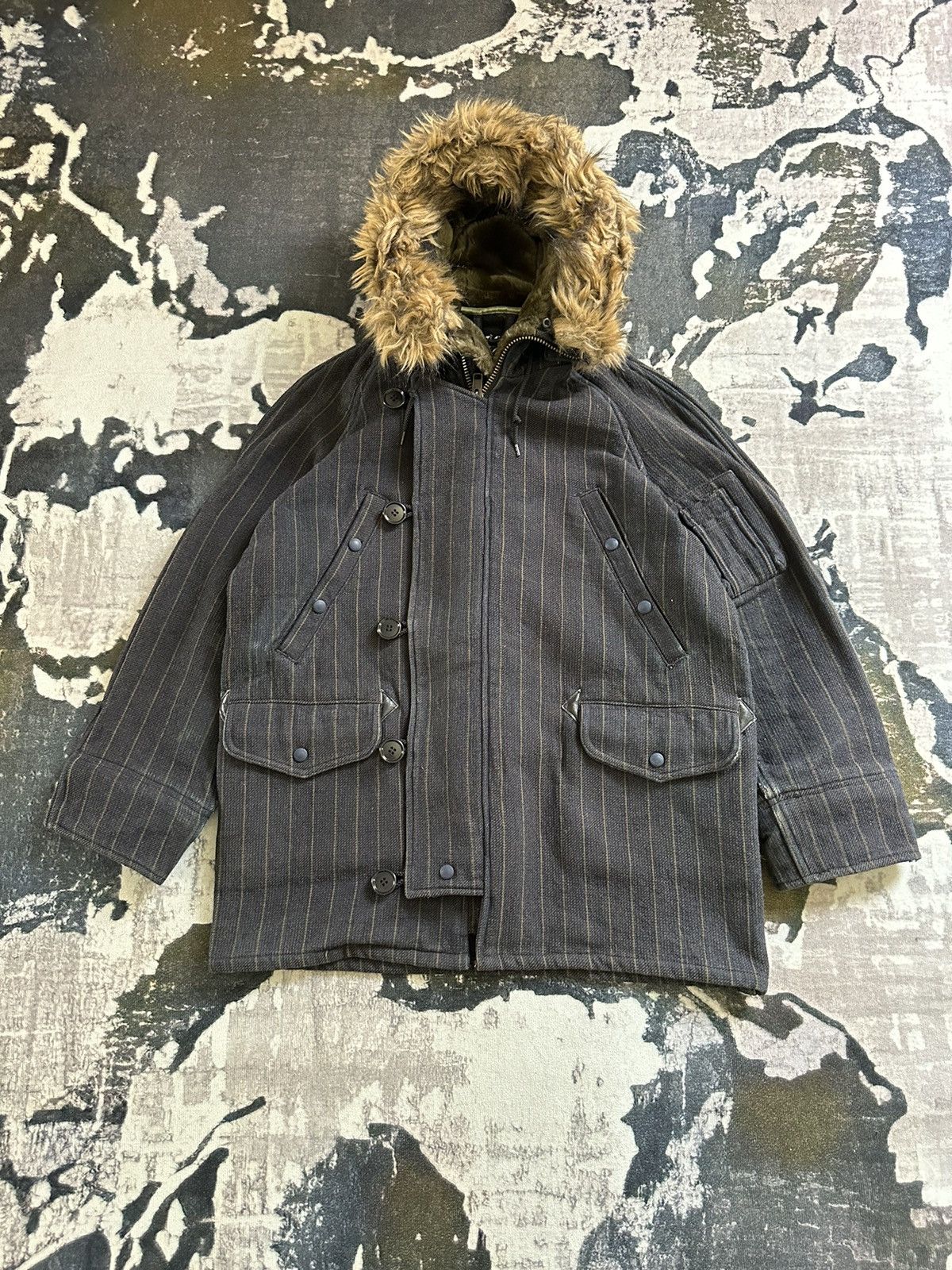 Japanese Brand FALL/WINTER 02-03 Revolver parka heavy denim coat Size US M / EU 48-50 / 2 - 2 Thumbnail