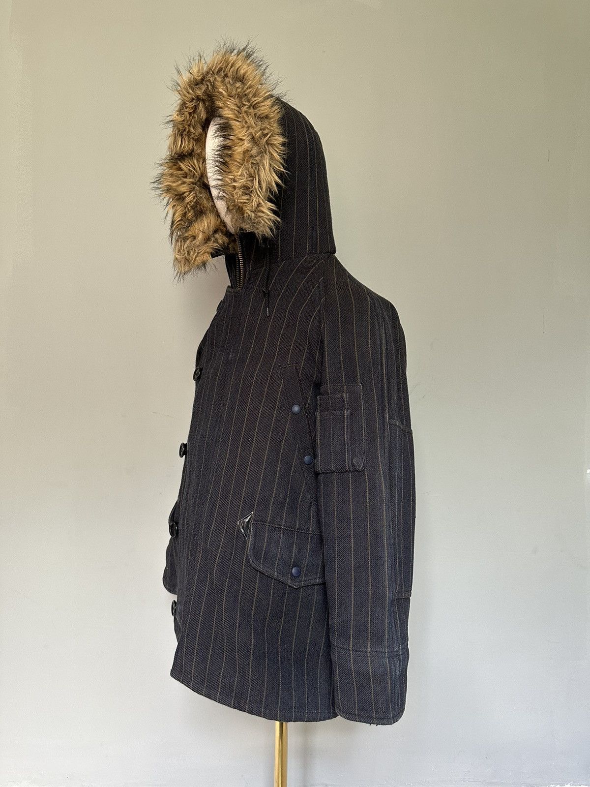 Japanese Brand FALL/WINTER 02-03 Revolver parka heavy denim coat Size US M / EU 48-50 / 2 - 22 Thumbnail