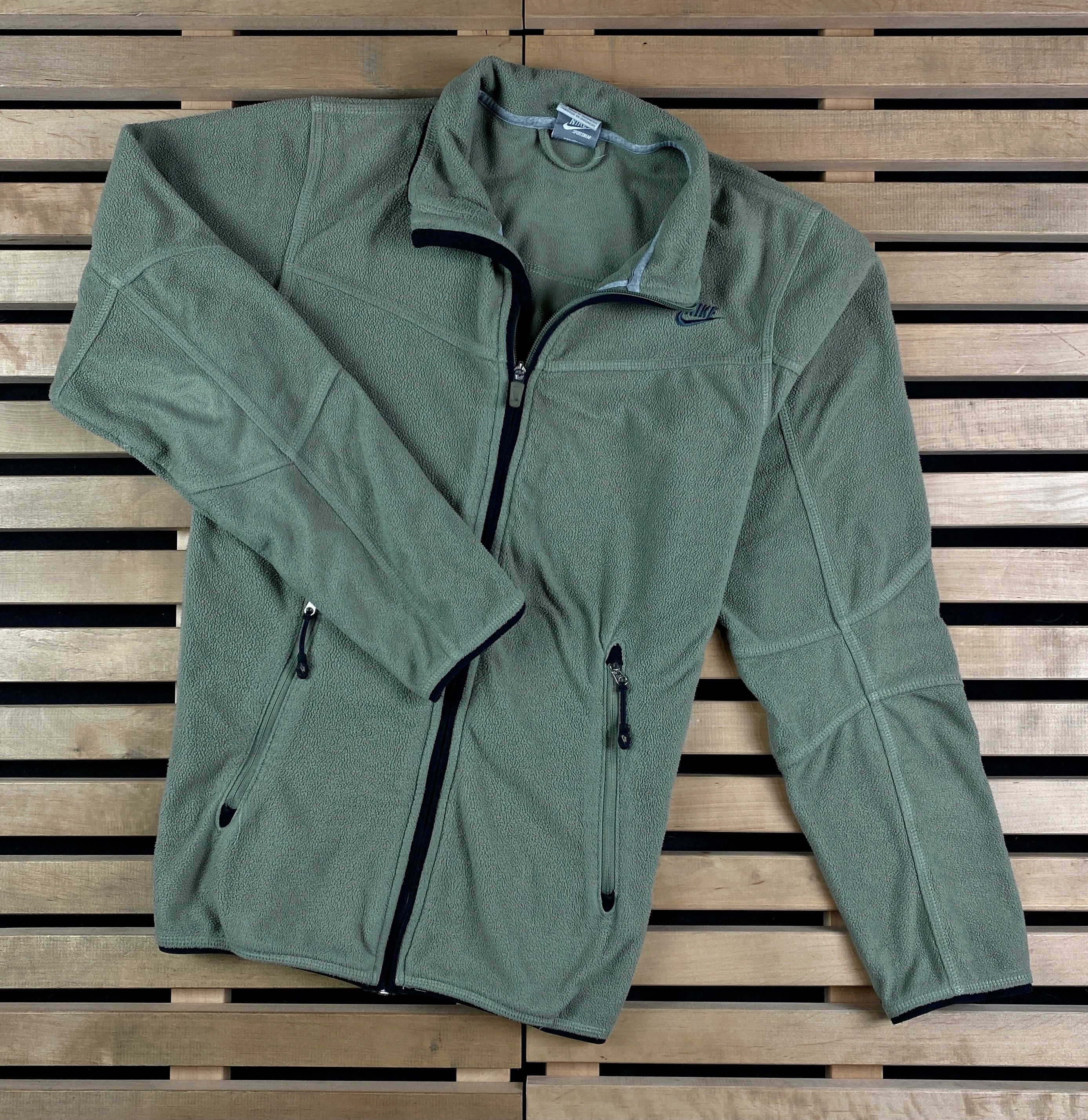 Nike × Vintage Mens Fleece Bomber Nike Vintage Size S Size US S / EU 44-46 / 1 - 1 Thumbnail