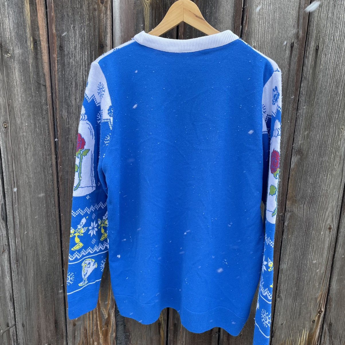 Disney × Vintage Vintage Disney Knit Sweater Acrylic Beauty and the Beast 90s Size US XL / EU 56 / 4 - 2 Thumbnail