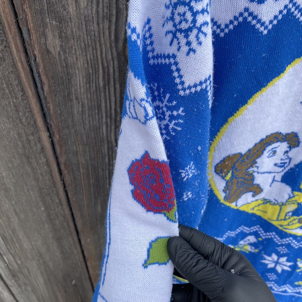 Disney × Vintage Vintage Disney Knit Sweater Acrylic Beauty and the Beast 90s Size US XL / EU 56 / 4 - 7 Thumbnail