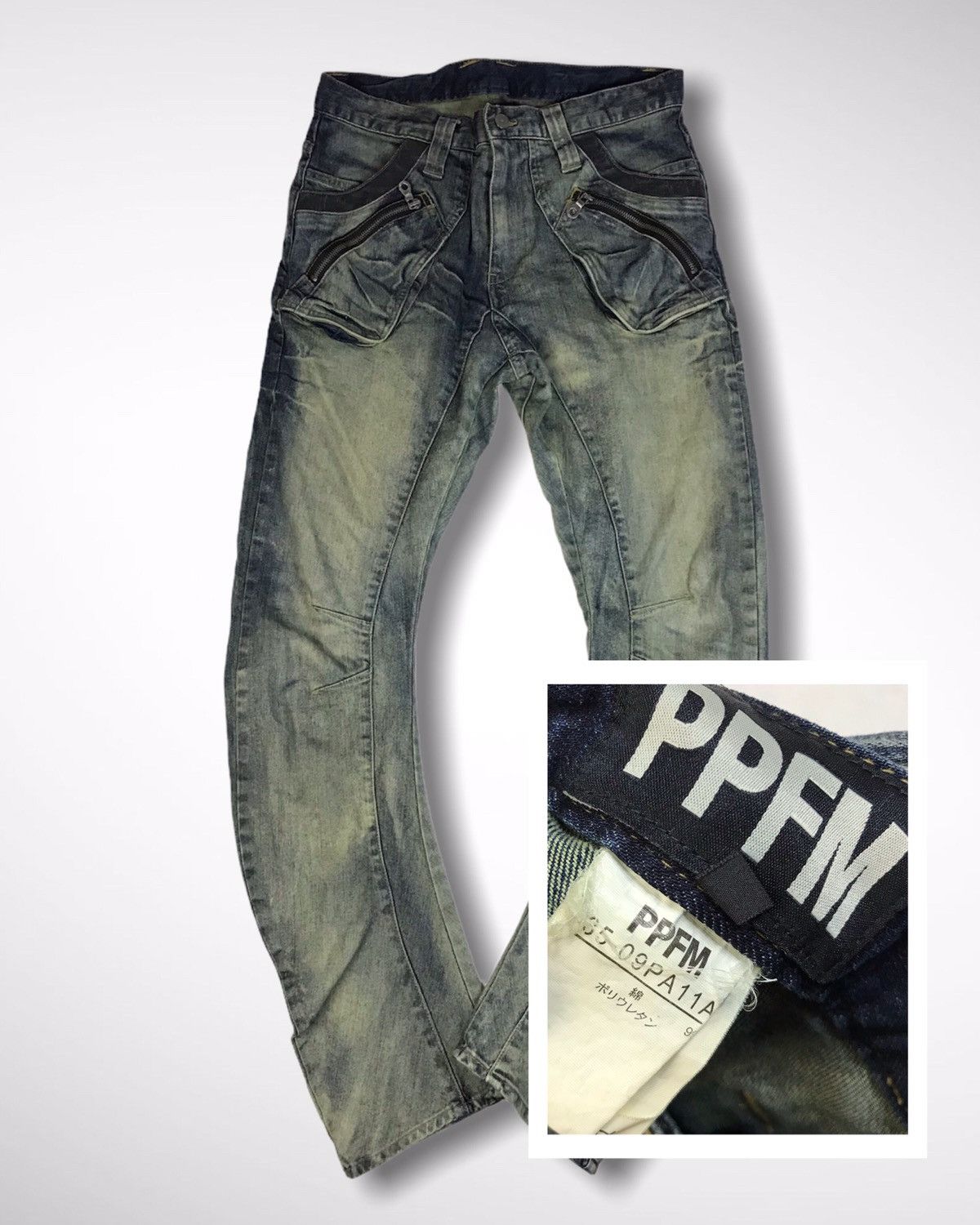 Japanese Brand × PPFM RARE🔥PPFM CUSTOM PERFORMANCE Gothic Bondage Denim Jeans Size US 32 / EU 48 - 1 Thumbnail