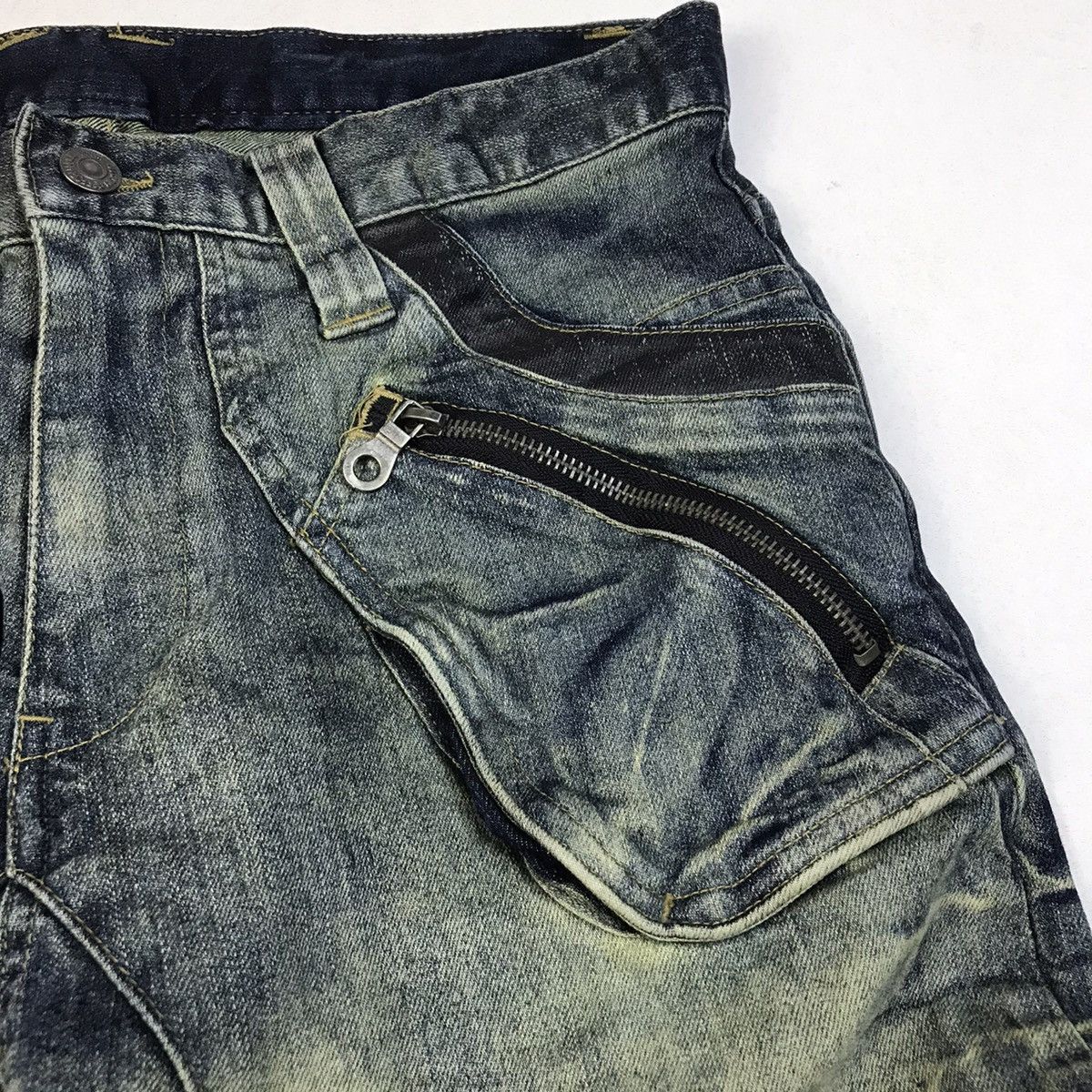 Japanese Brand × PPFM RARE🔥PPFM CUSTOM PERFORMANCE Gothic Bondage Denim Jeans Size US 32 / EU 48 - 6 Thumbnail