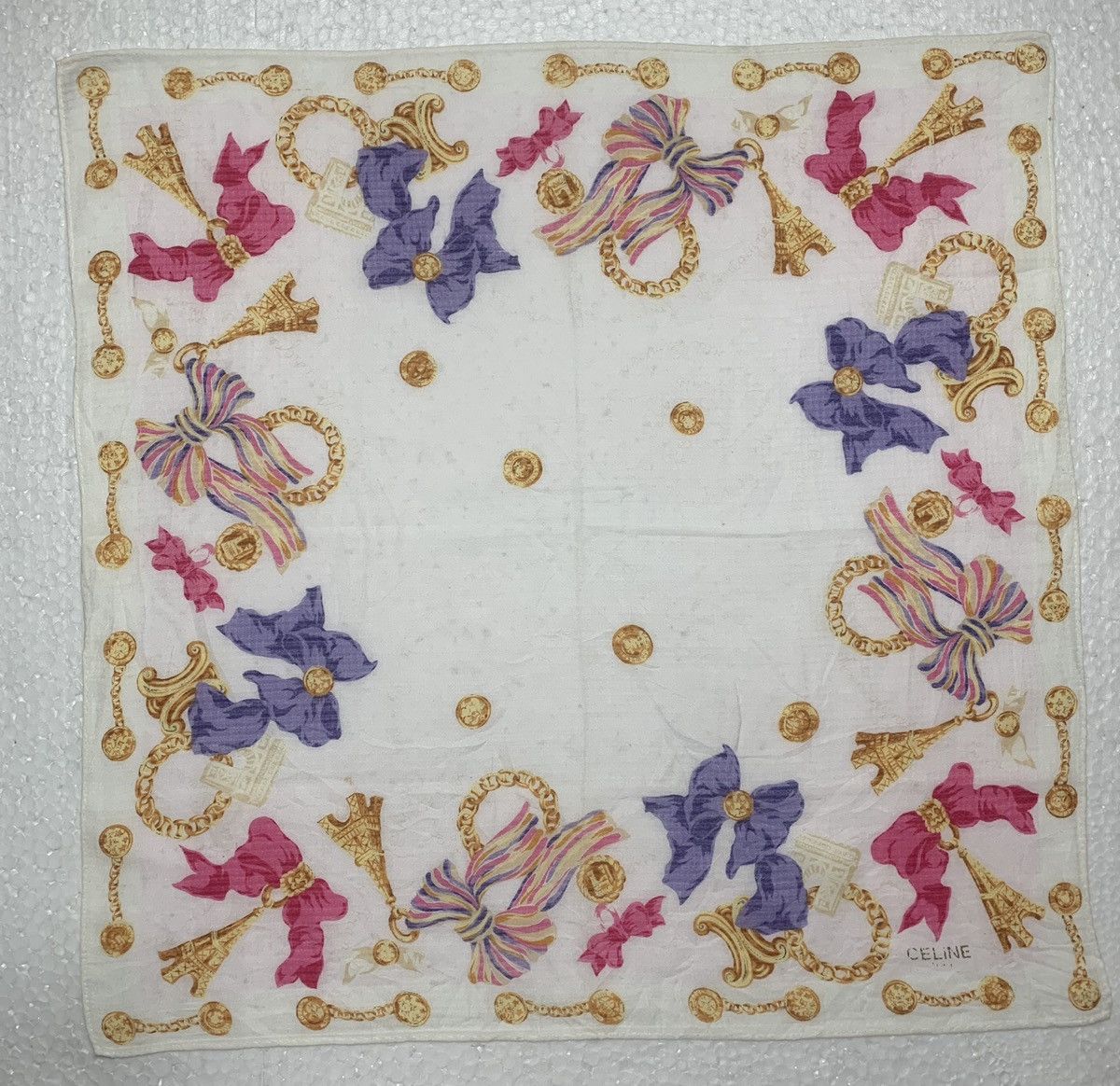 Celine Celine Handkerchief Neckerchief Pocketsquares Size ONE SIZE - 3 Thumbnail