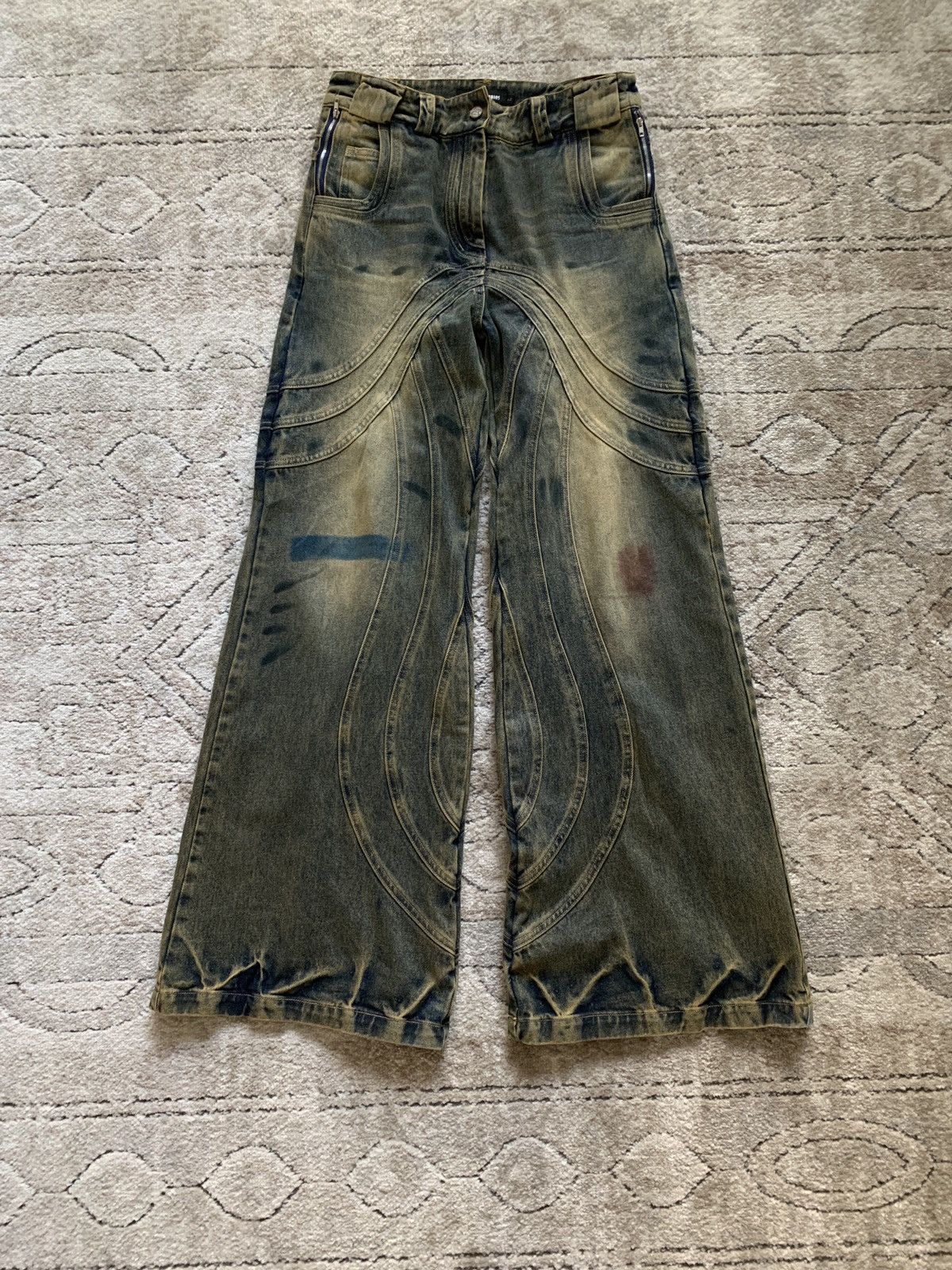 no faith studios HEAVY WAVE DENIM BLACK腿幅…31cm - デニム/ジーンズ