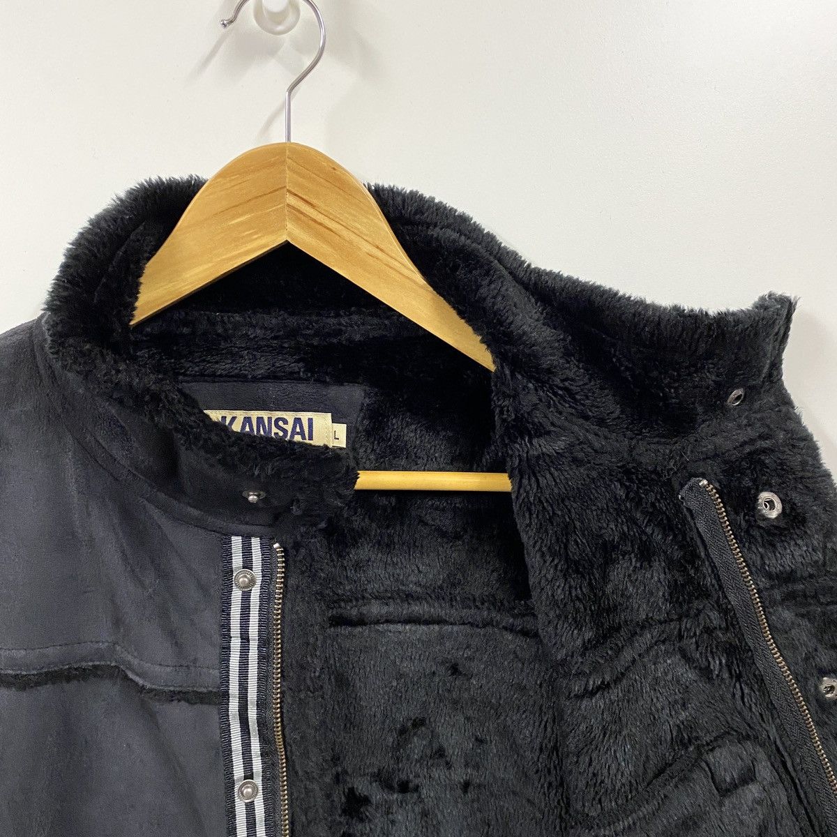 Kansai Yamamoto Kansai Yamamoto Kansai Jeans Velvet Fur Sherpa Lined Coat Size US L / EU 52-54 / 3 - 10 Thumbnail