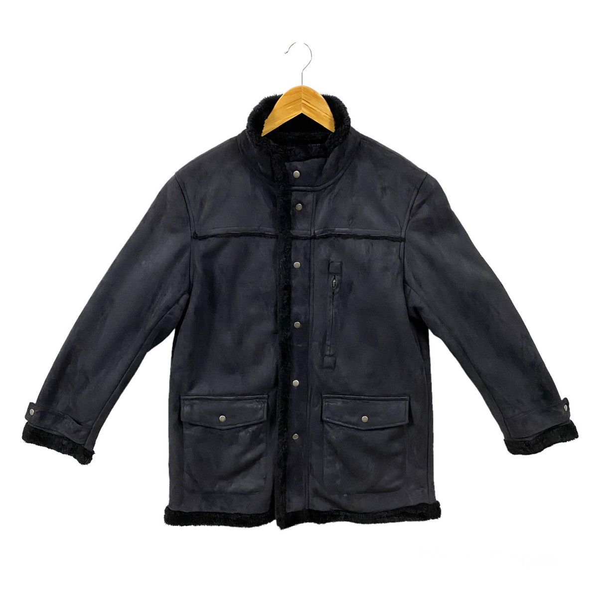 Kansai Yamamoto Kansai Yamamoto Kansai Jeans Velvet Fur Sherpa Lined Coat Size US L / EU 52-54 / 3 - 1 Thumbnail