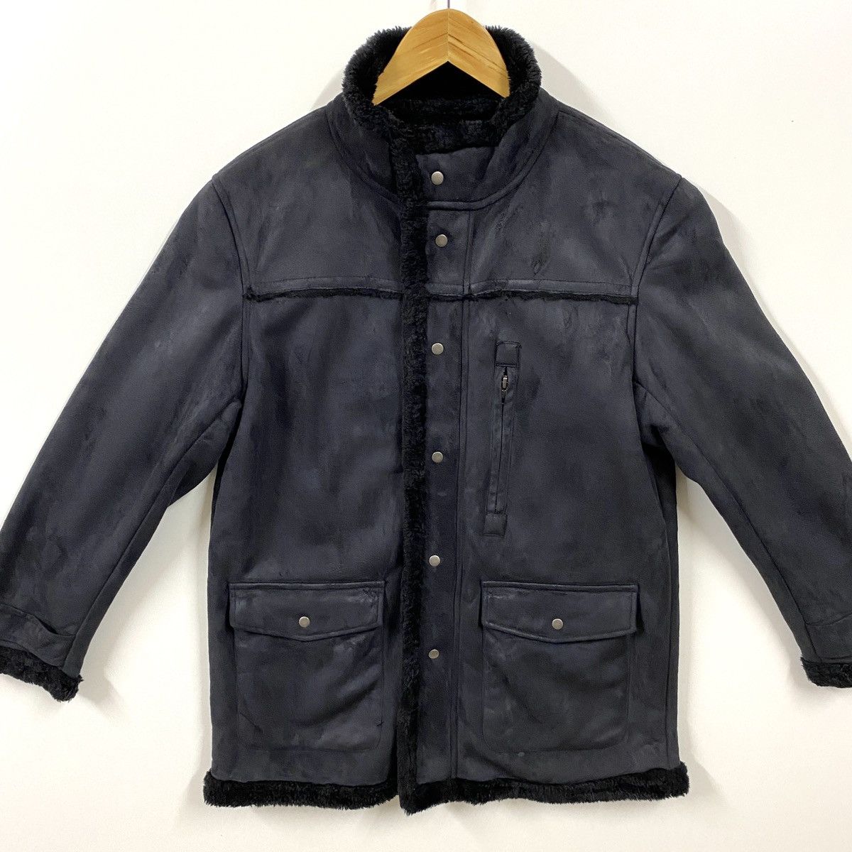 Kansai Yamamoto Kansai Yamamoto Kansai Jeans Velvet Fur Sherpa Lined Coat Size US L / EU 52-54 / 3 - 2 Thumbnail
