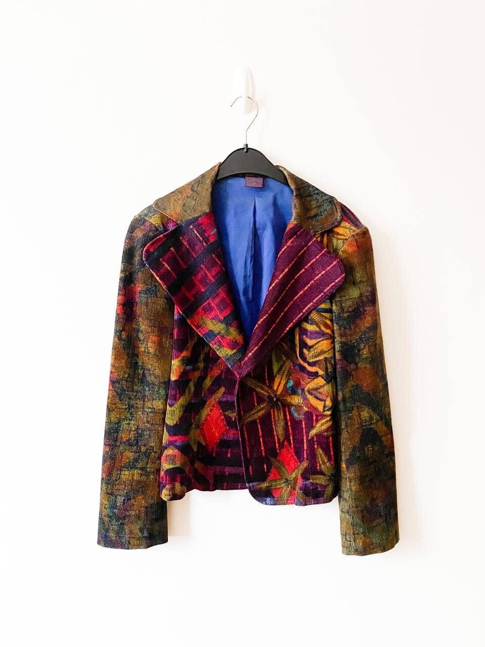 20471120 Legatte Jeans Vintage Corduroy Blazer (JPG Gaultier Style) Size S / US 4 / IT 40 - 9 Thumbnail
