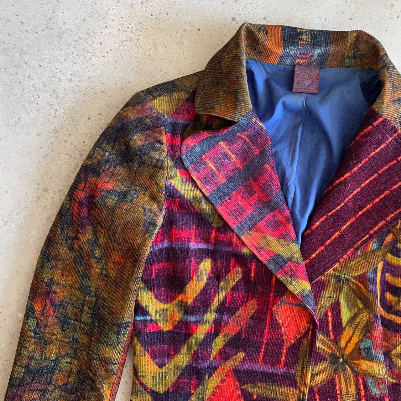 20471120 Legatte Jeans Vintage Corduroy Blazer (JPG Gaultier Style) Size S / US 4 / IT 40 - 3 Thumbnail
