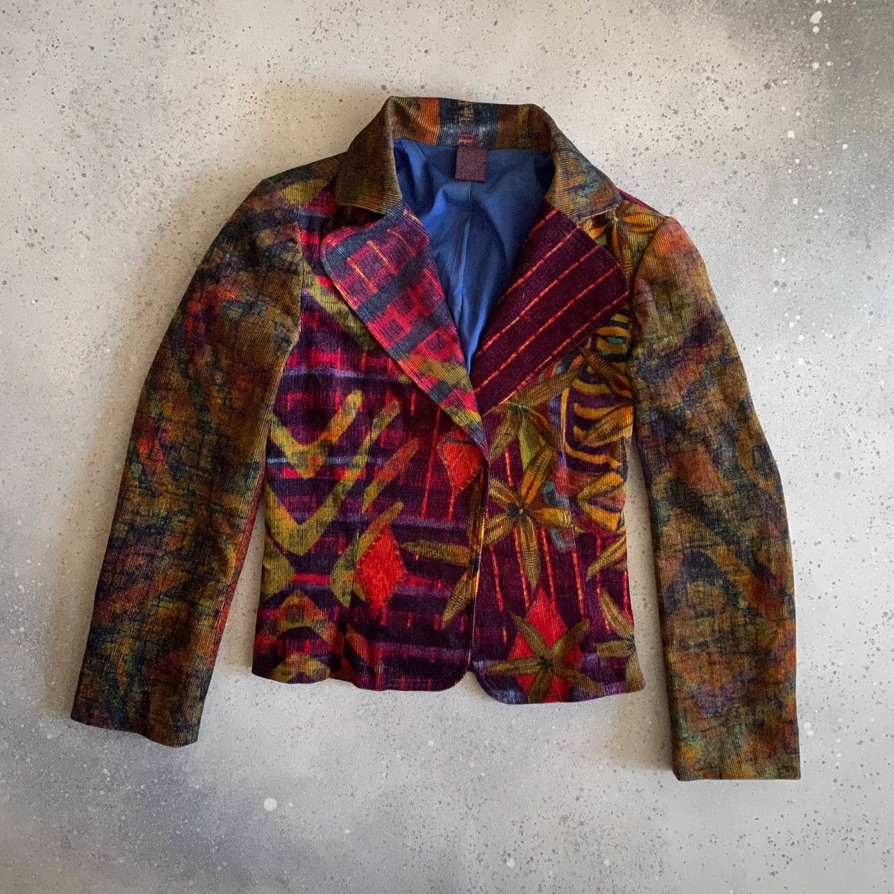 20471120 Legatte Jeans Vintage Corduroy Blazer (JPG Gaultier Style) Size S / US 4 / IT 40 - 1 Thumbnail