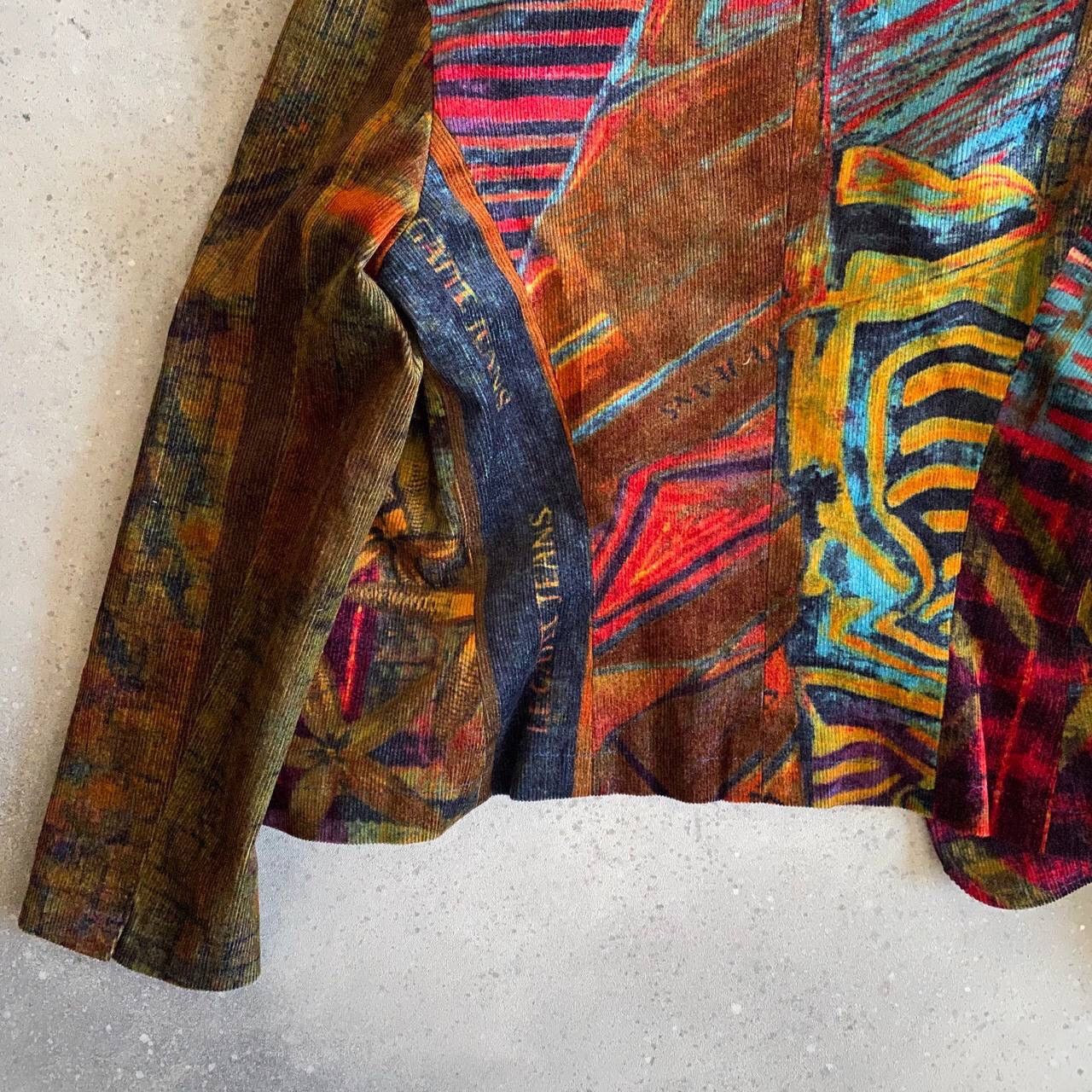 20471120 Legatte Jeans Vintage Corduroy Blazer (JPG Gaultier Style) Size S / US 4 / IT 40 - 6 Thumbnail