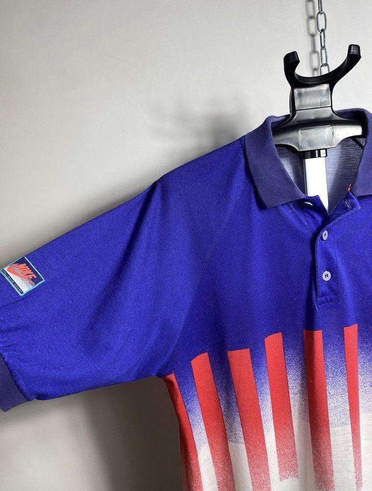 Nike × Vintage Rare! Nike Challenge Court Hot Lava Andre Agassi polo size L Size US L / EU 52-54 / 3 - 4 Thumbnail