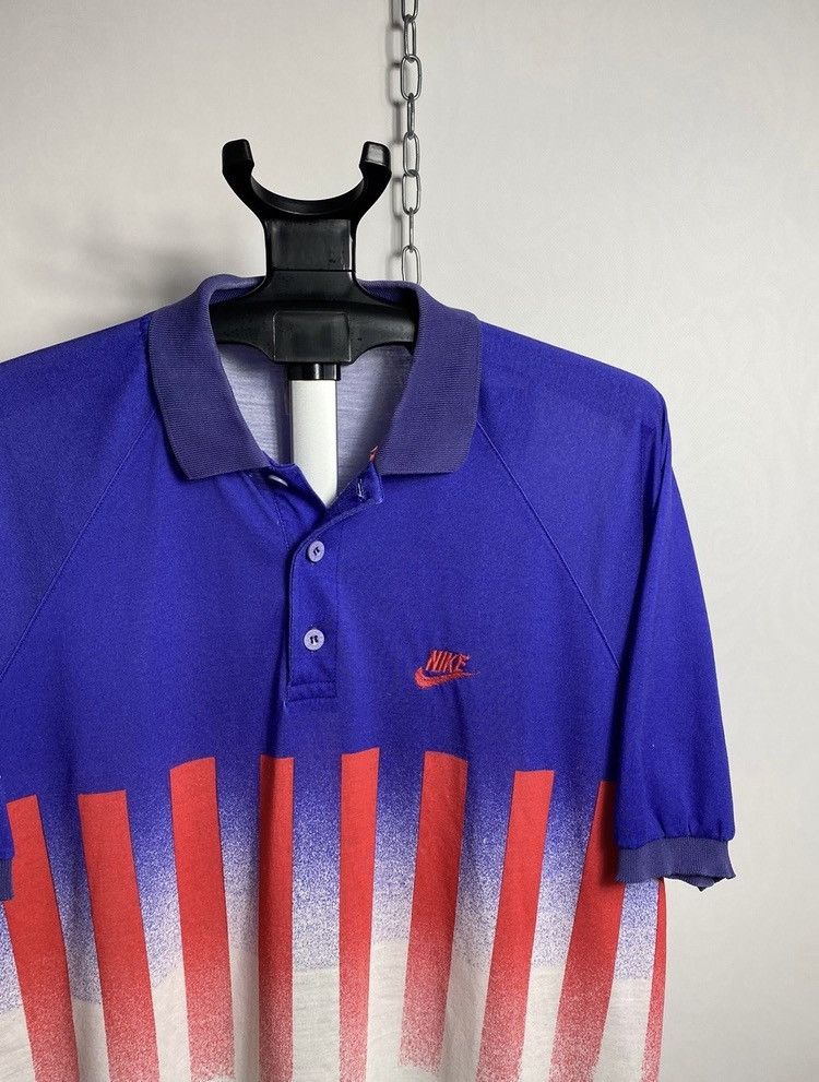 Nike × Vintage Rare! Nike Challenge Court Hot Lava Andre Agassi polo size L Size US L / EU 52-54 / 3 - 3 Thumbnail