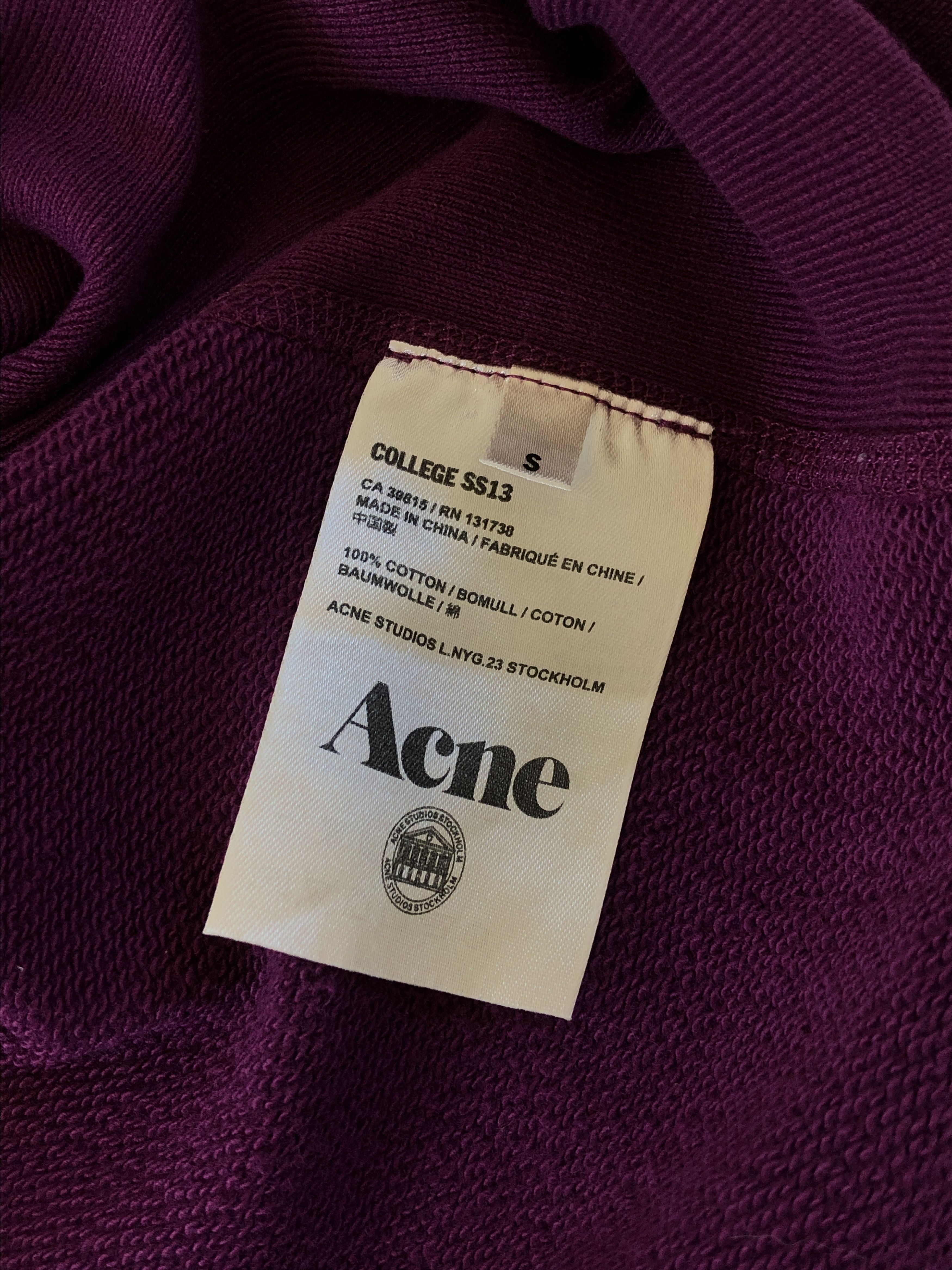 Acne Studios ⚡️QUICK SALE⚡️Acne Studios Purple Sweatshirt Size US S / EU 44-46 / 1 - 5 Thumbnail