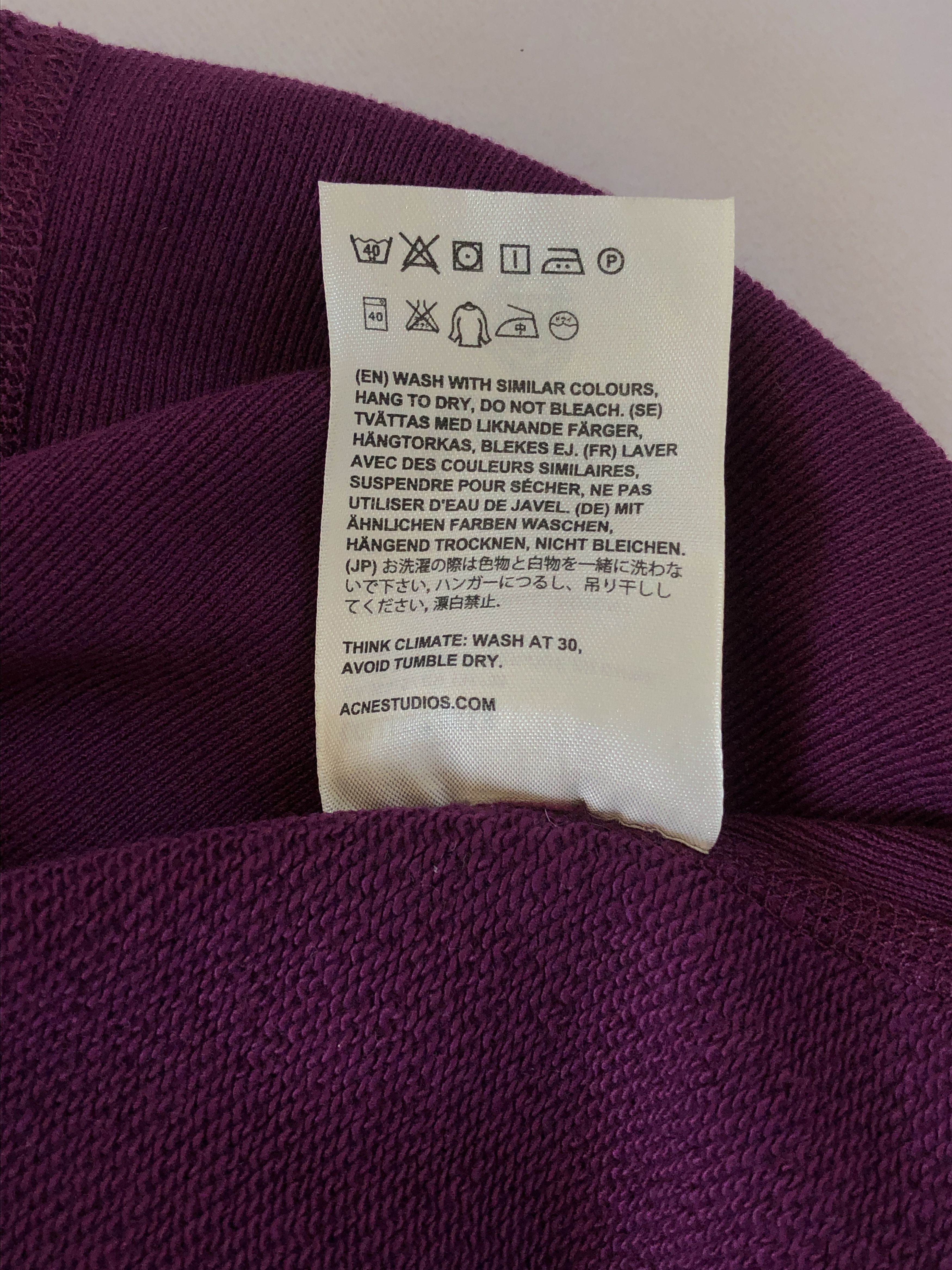 Acne Studios ⚡️QUICK SALE⚡️Acne Studios Purple Sweatshirt Size US S / EU 44-46 / 1 - 6 Thumbnail