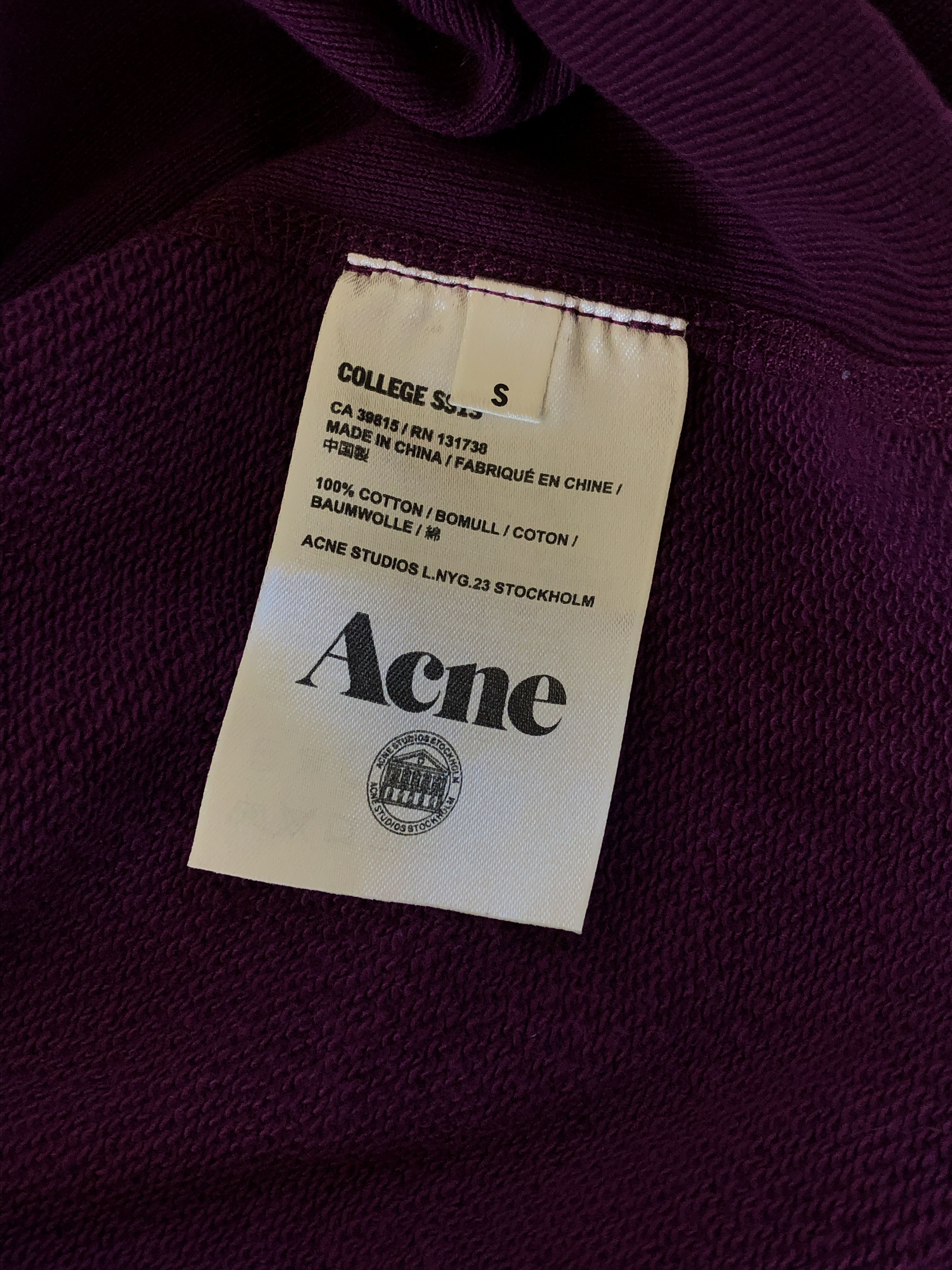 Acne Studios ⚡️QUICK SALE⚡️Acne Studios Purple Sweatshirt Size US S / EU 44-46 / 1 - 4 Thumbnail