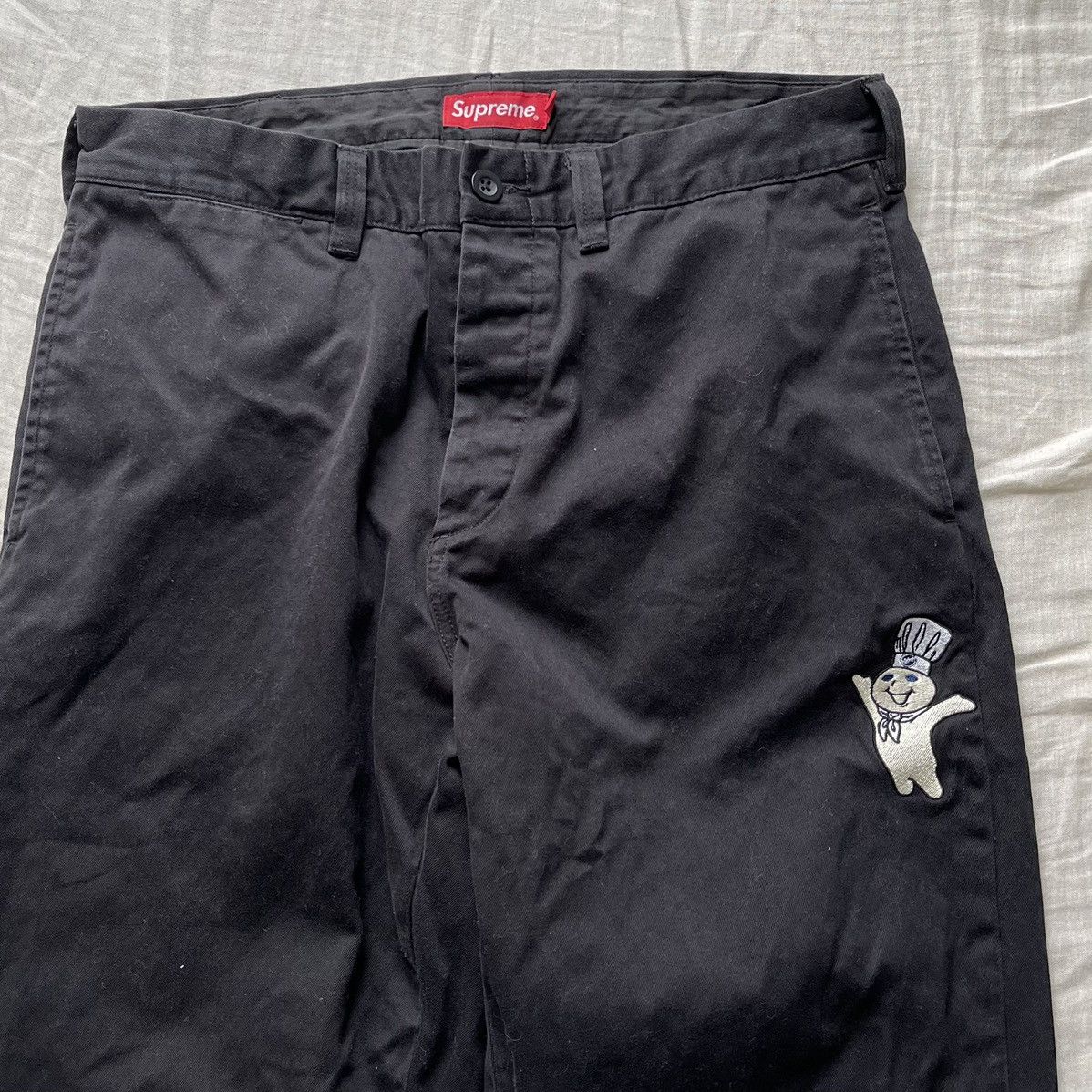 Supreme FW22 Black Pillsbury Doughboy Chino Pants | Grailed