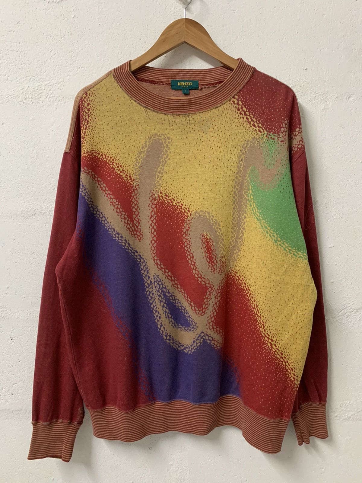 image of Vintage Kenzo Golf Fullprint Nice Colour in Red, Men's (Size XL)