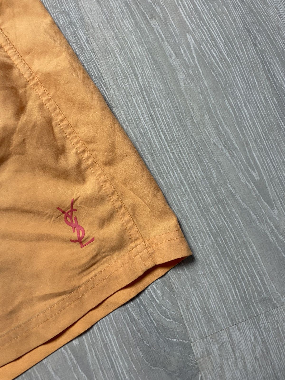 Vintage 90s Yves Saint Laurent vintage YSL orange shorts small logo Size US 32 / EU 48 - 2 Thumbnail