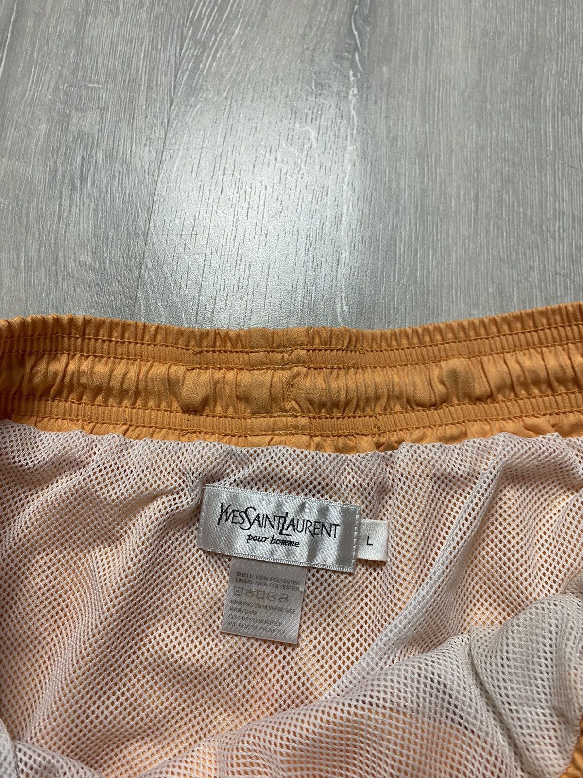 Vintage 90s Yves Saint Laurent vintage YSL orange shorts small logo Size US 32 / EU 48 - 3 Thumbnail