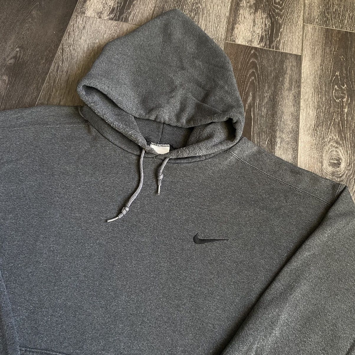 Nike Vintage 90s Nike Basic Swoosh Logo Hoodie Pullover USA Made Size US XL / EU 56 / 4 - 1 Thumbnail