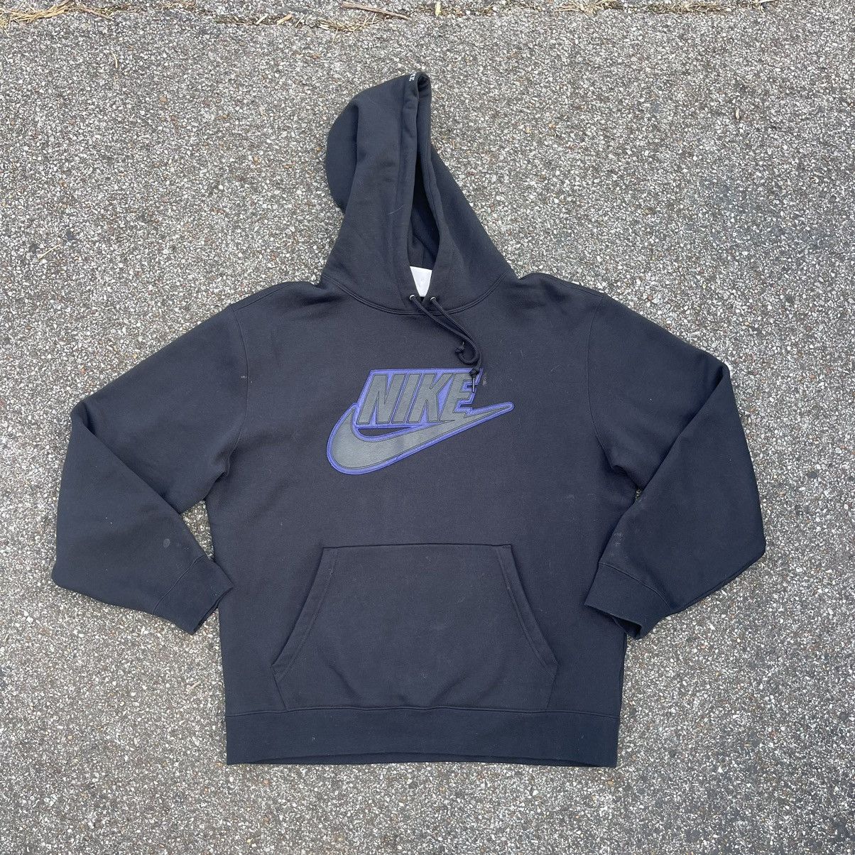 Supreme Supreme x Nike leather applique hoodie | Grailed