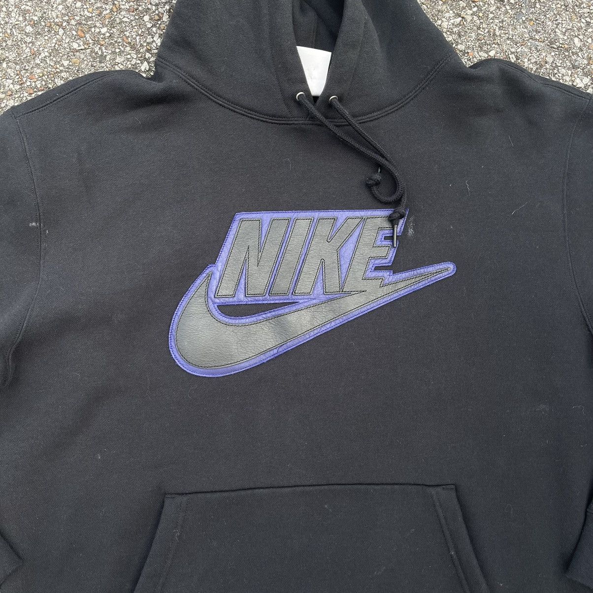 Supreme Supreme x Nike leather applique hoodie | Grailed