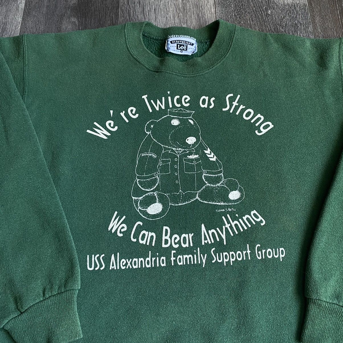 Vintage Vintage 1990s US Military Teddy Bear Support Logo Crewneck Size US M / EU 48-50 / 2 - 1 Thumbnail
