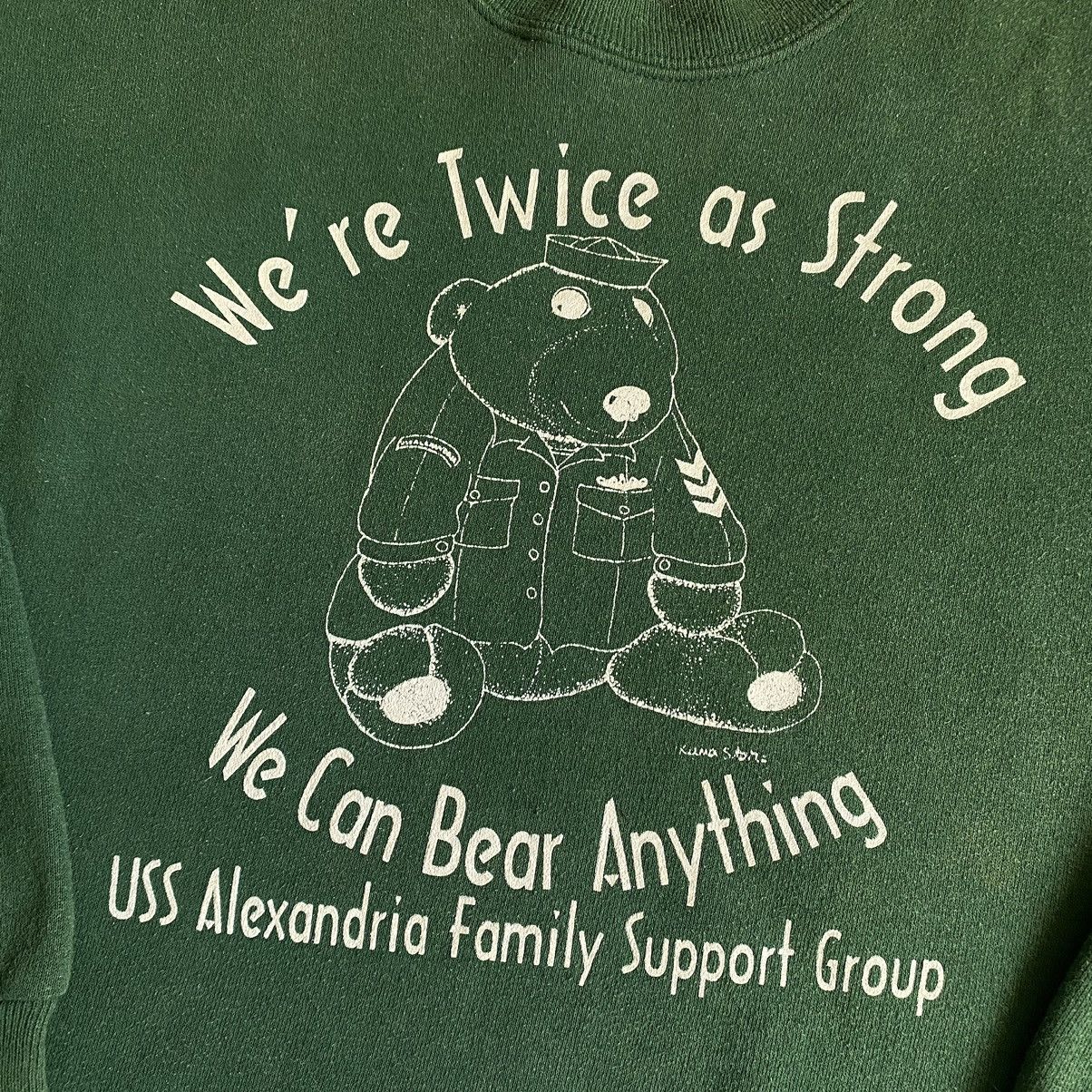 Vintage Vintage 1990s US Military Teddy Bear Support Logo Crewneck Size US M / EU 48-50 / 2 - 6 Thumbnail