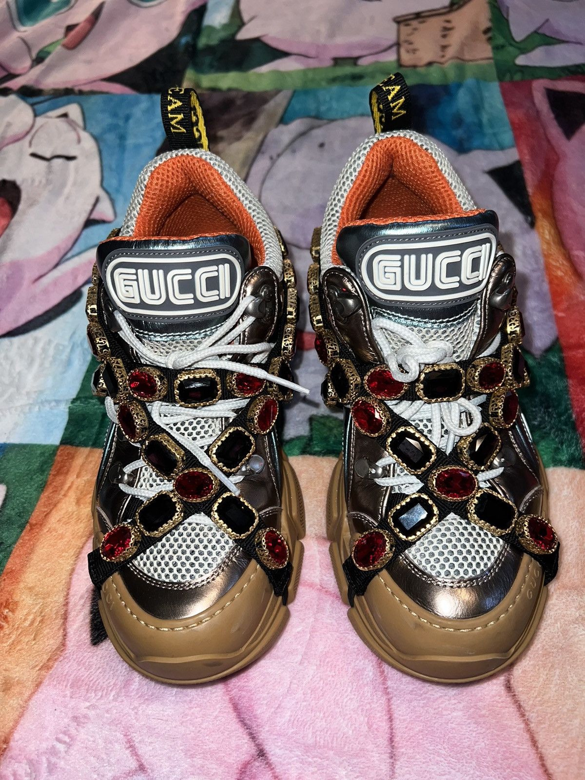 Gucci Gucci x sega removable gem sneakers Size US 8 / IT 38 - 3 Thumbnail