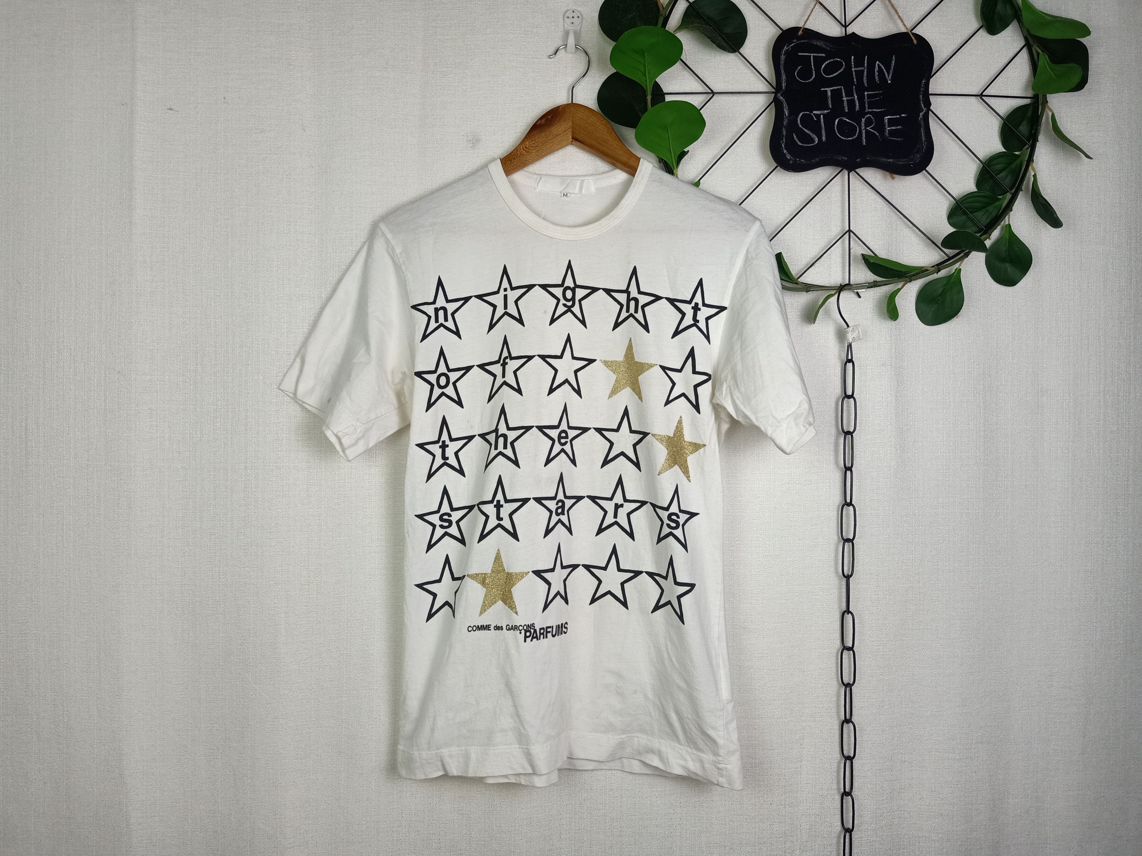 COMME des GARCONS parfums print tee L 総柄 Tシャツ