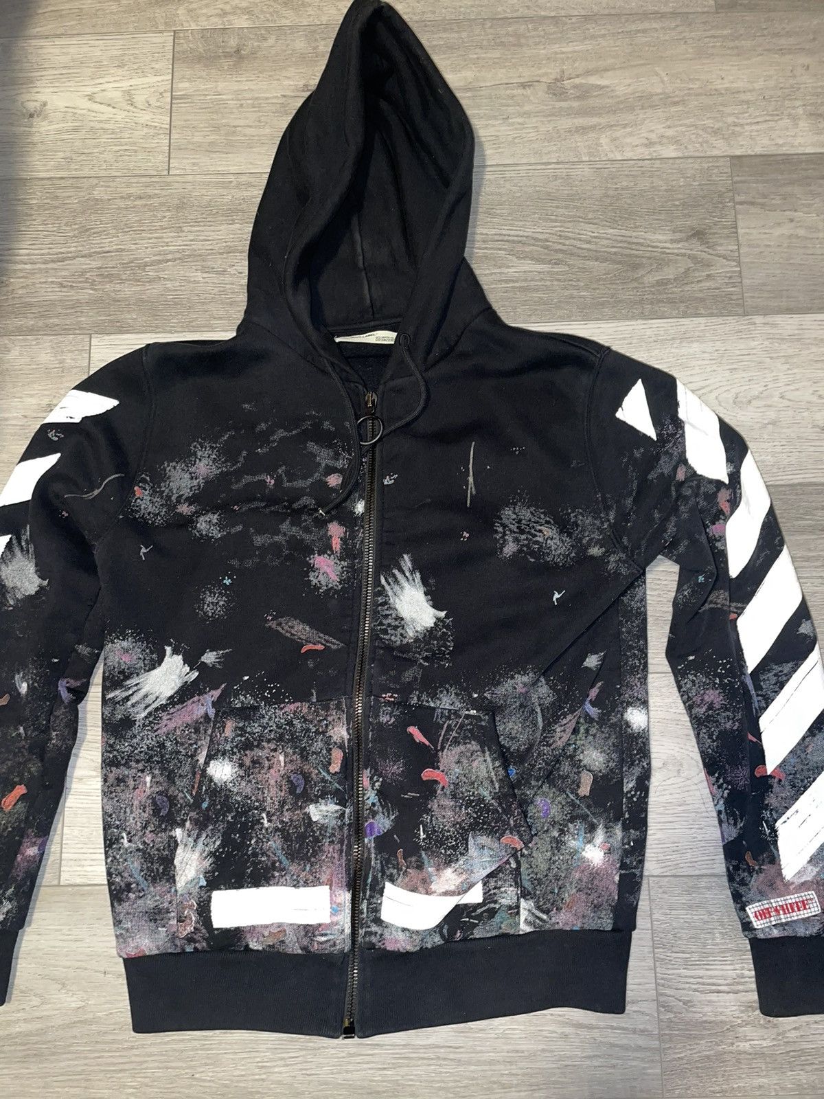 Off White Galaxy Brushed Hoodie | Grailed