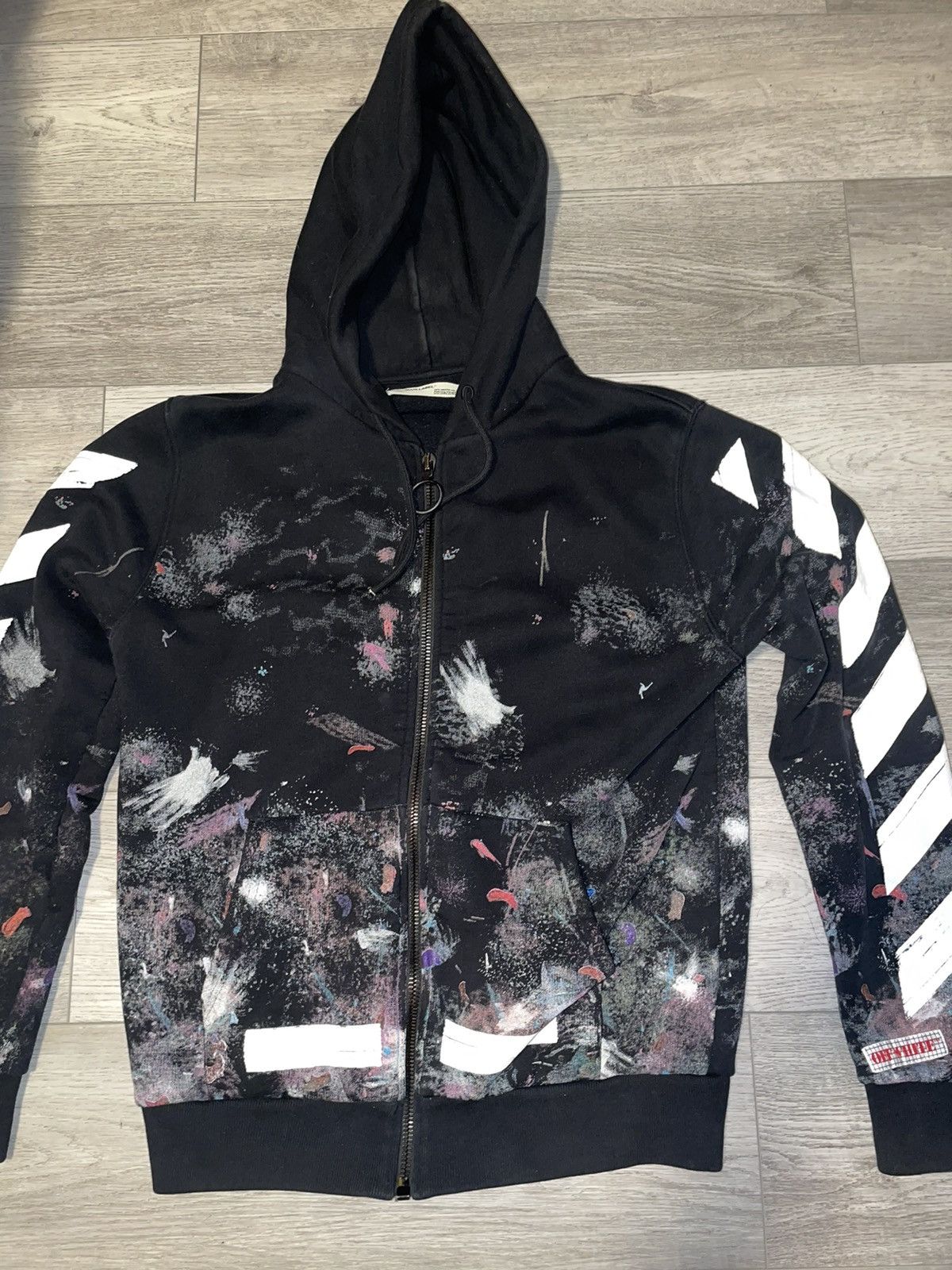 Off White Off white Galaxy brushed hoodie Grailed