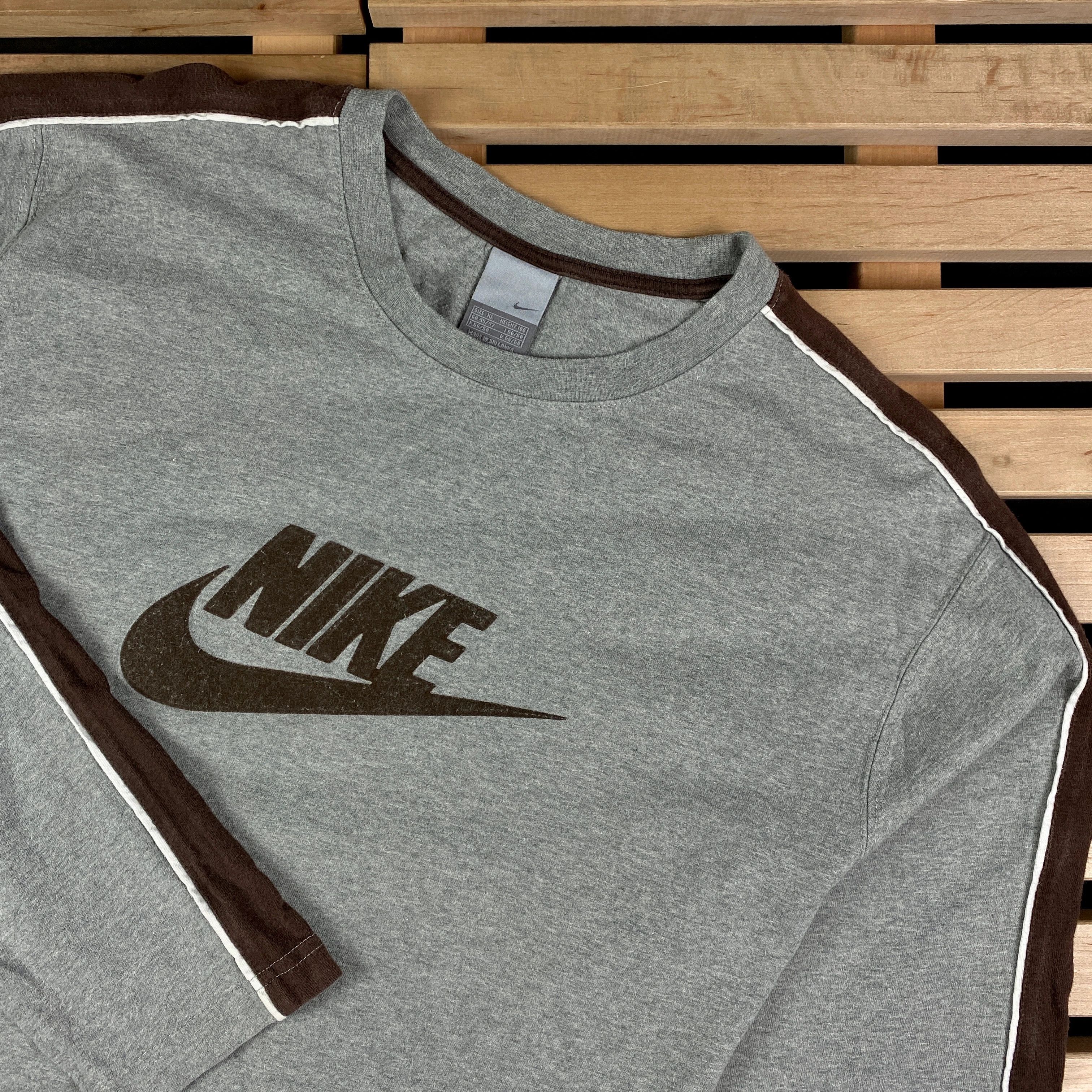 Nike × Vintage Mens T Shirt Long Sleeve Nike Vintage Big Logo Size XL Size US XL / EU 56 / 4 - 2 Thumbnail