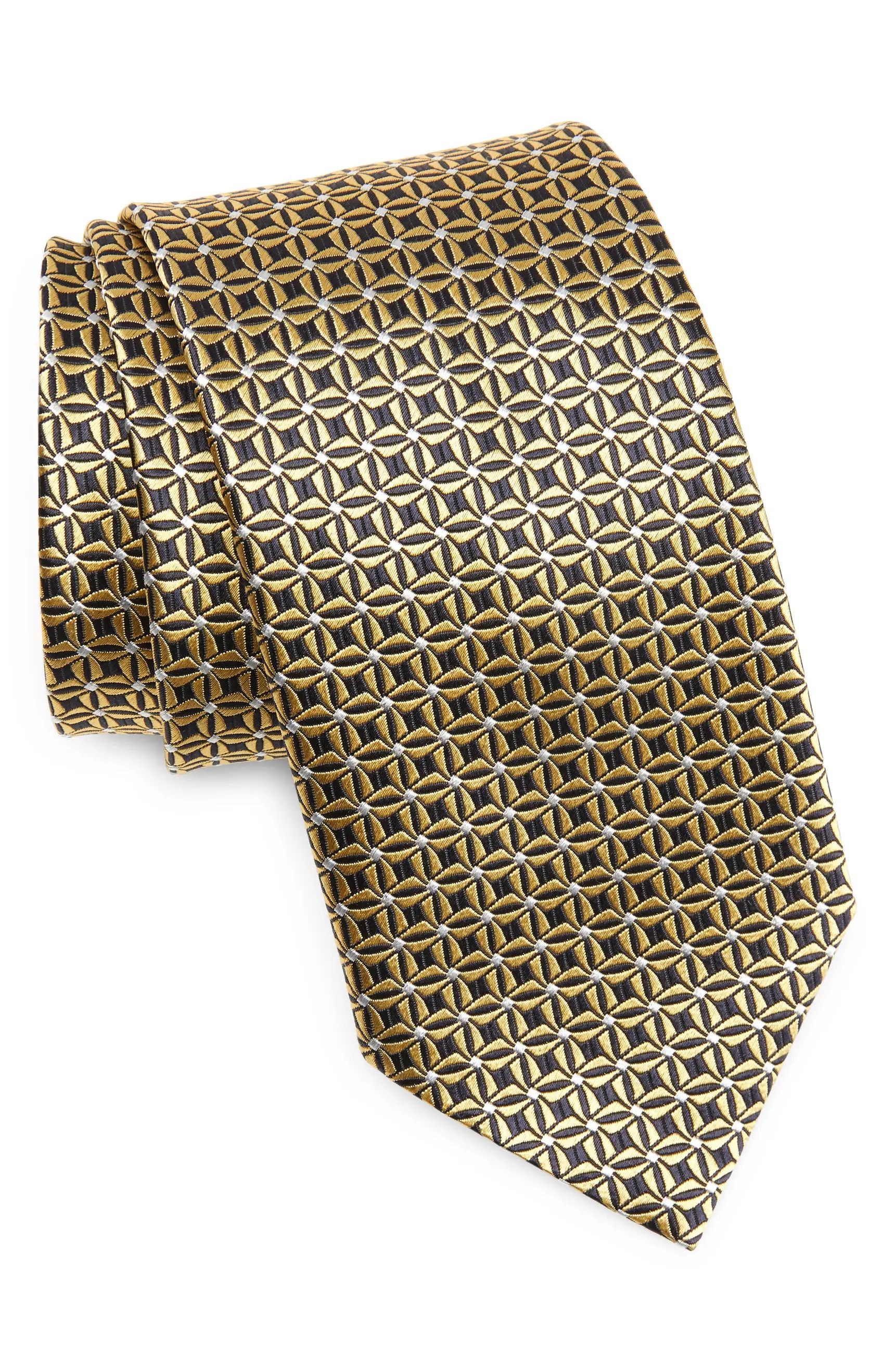 Ermenegildo Zegna Ermenegildo Zegna Men's Geometric Silk Tie, Size Regular Size ONE SIZE - 8 Thumbnail