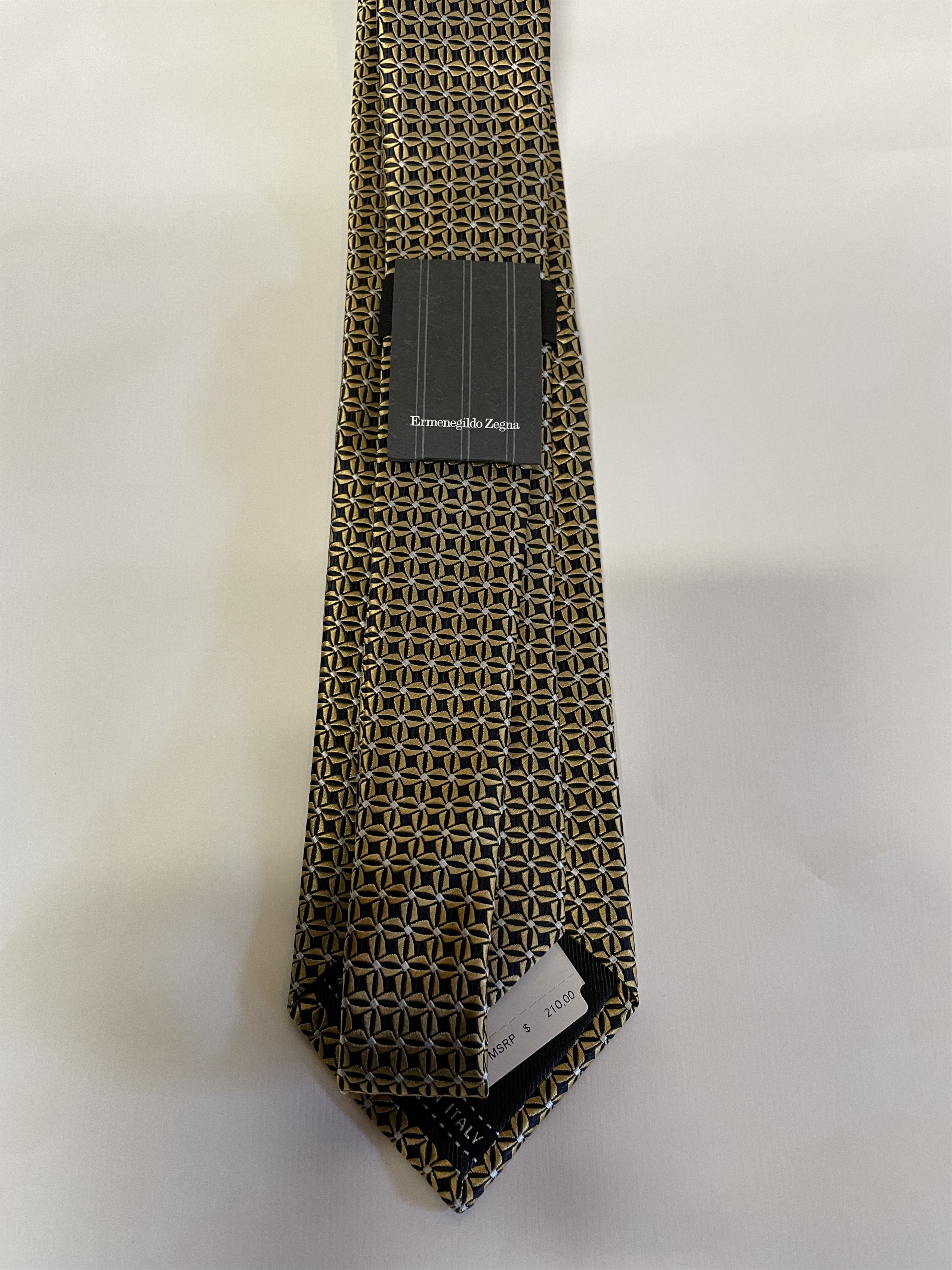 Ermenegildo Zegna Ermenegildo Zegna Men's Geometric Silk Tie, Size Regular Size ONE SIZE - 3 Thumbnail