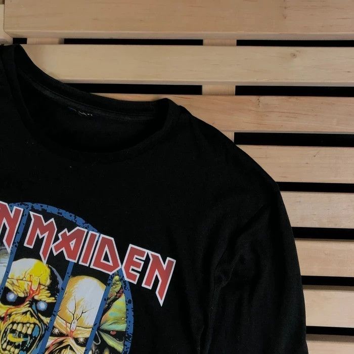Band Tees × Iron Maiden × Vintage T Shirt Long Sleeve Iron Maiden Big Print Size L Vintage Size US L / EU 52-54 / 3 - 2 Thumbnail