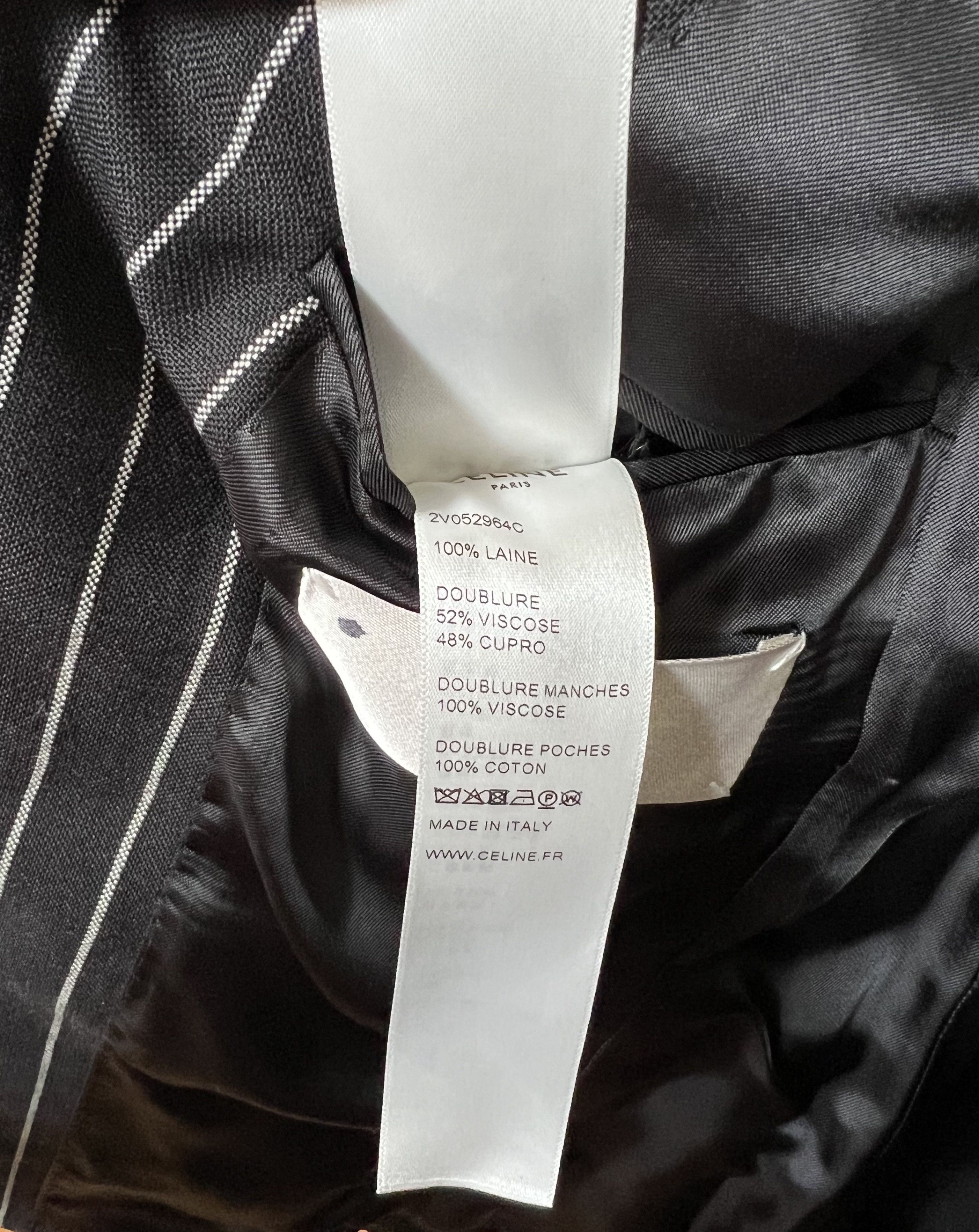 Celine × Hedi Slimane Mods 3 button short blazer with tennis stripes Size 34R - 7 Thumbnail