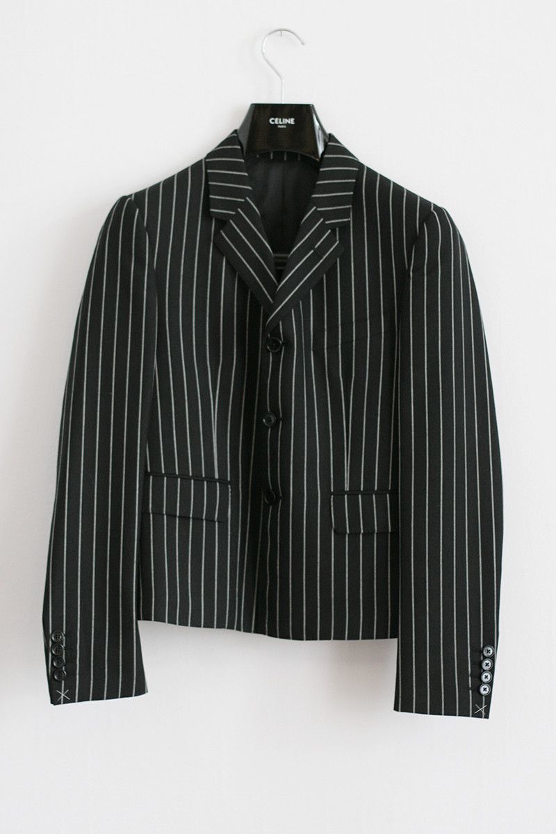 Celine × Hedi Slimane Mods 3 button short blazer with tennis stripes Size 34R - 1 Thumbnail