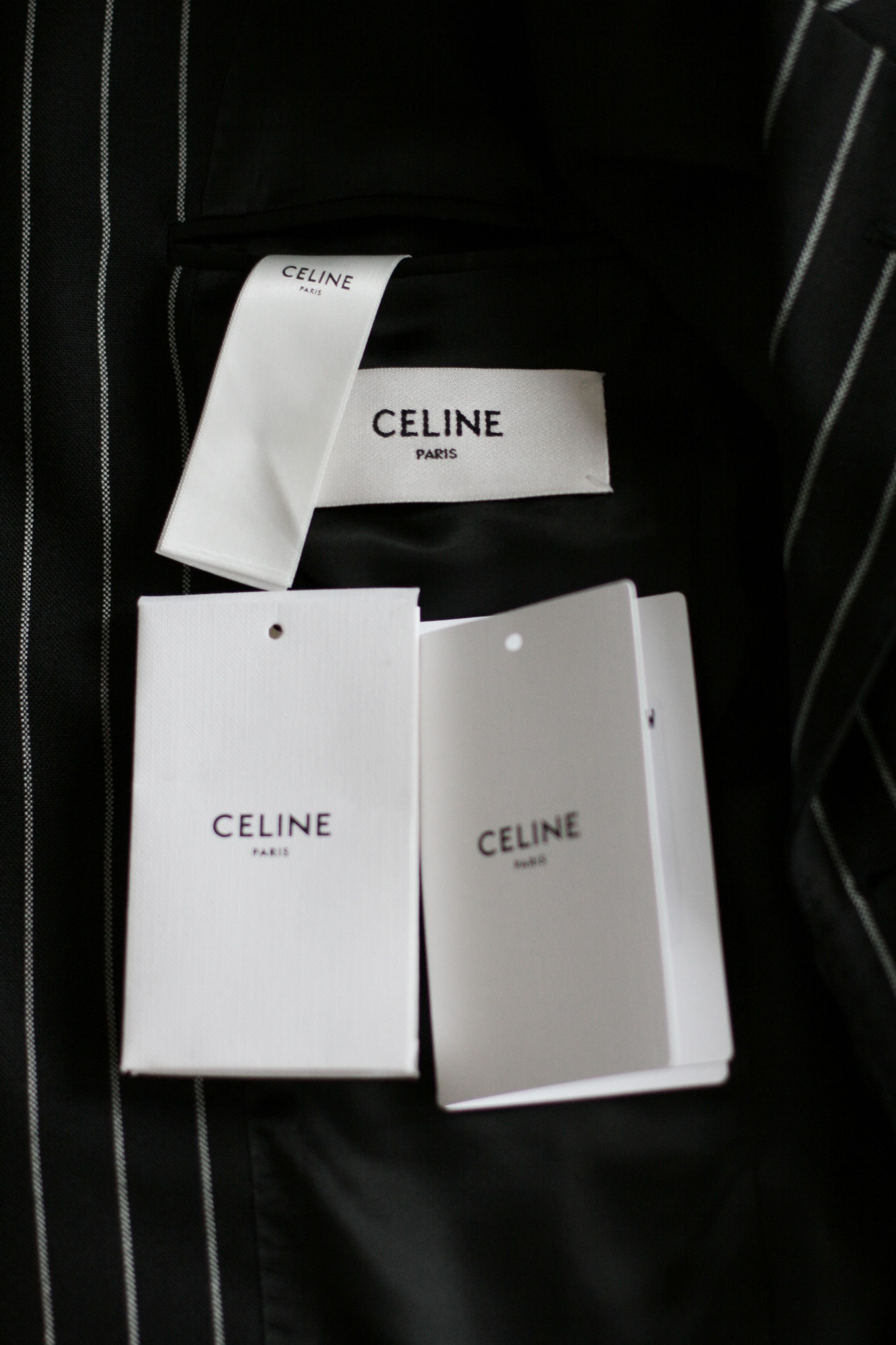 Celine × Hedi Slimane Mods 3 button short blazer with tennis stripes Size 34R - 4 Thumbnail