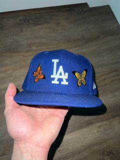 Los Angeles Dodgers Skull MLB Custom Name Personalized Cap - Tagotee