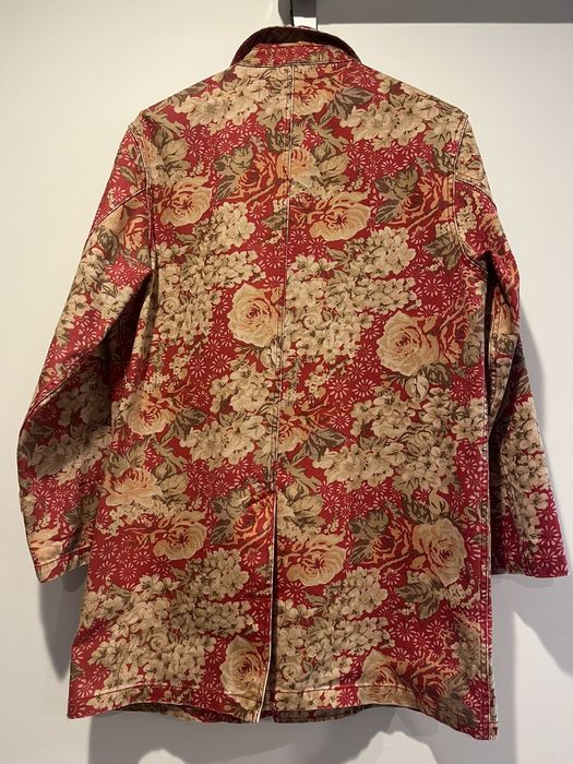 Supreme washed work on sale trench coat floral