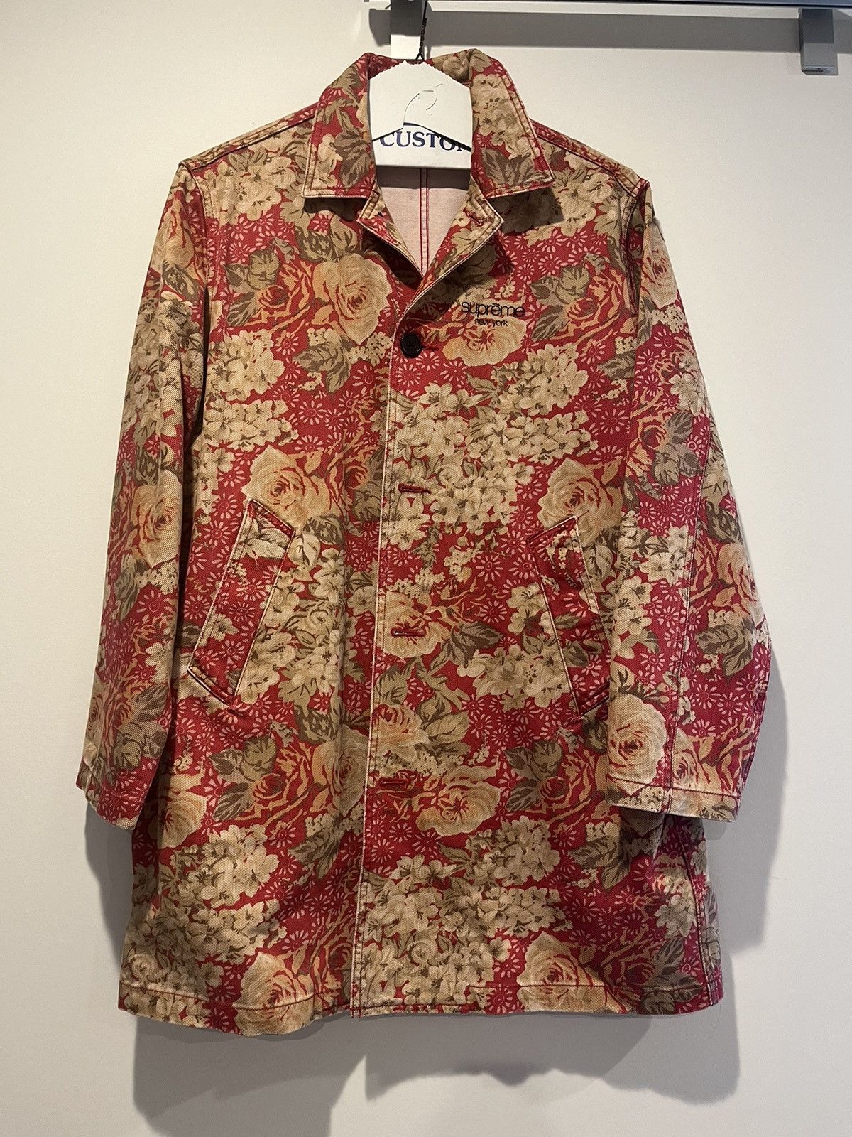 Supreme Supreme Washed Work Trench Coat Floral | Grailed