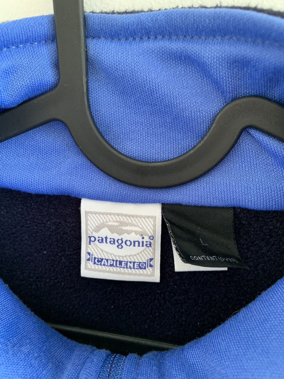 Patagonia × Vintage Vintage 90s Patagonia Capilene Navy Half Zip Sweater USA Size US L / EU 52-54 / 3 - 5 Thumbnail